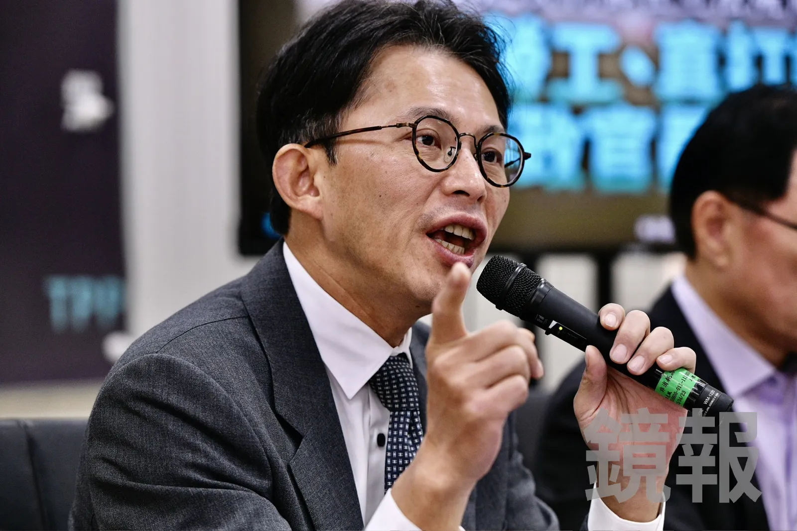 黃國昌昨天宣布閃電訪美。(鏡報李智為)