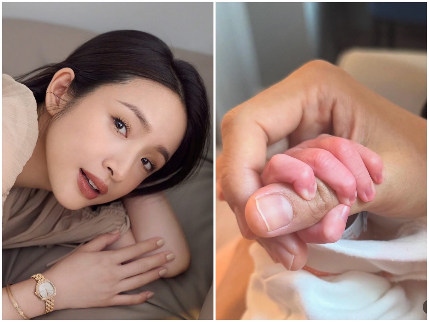 林依晨分享牽著寶寶小手的溫馨畫面。（翻攝自ig）