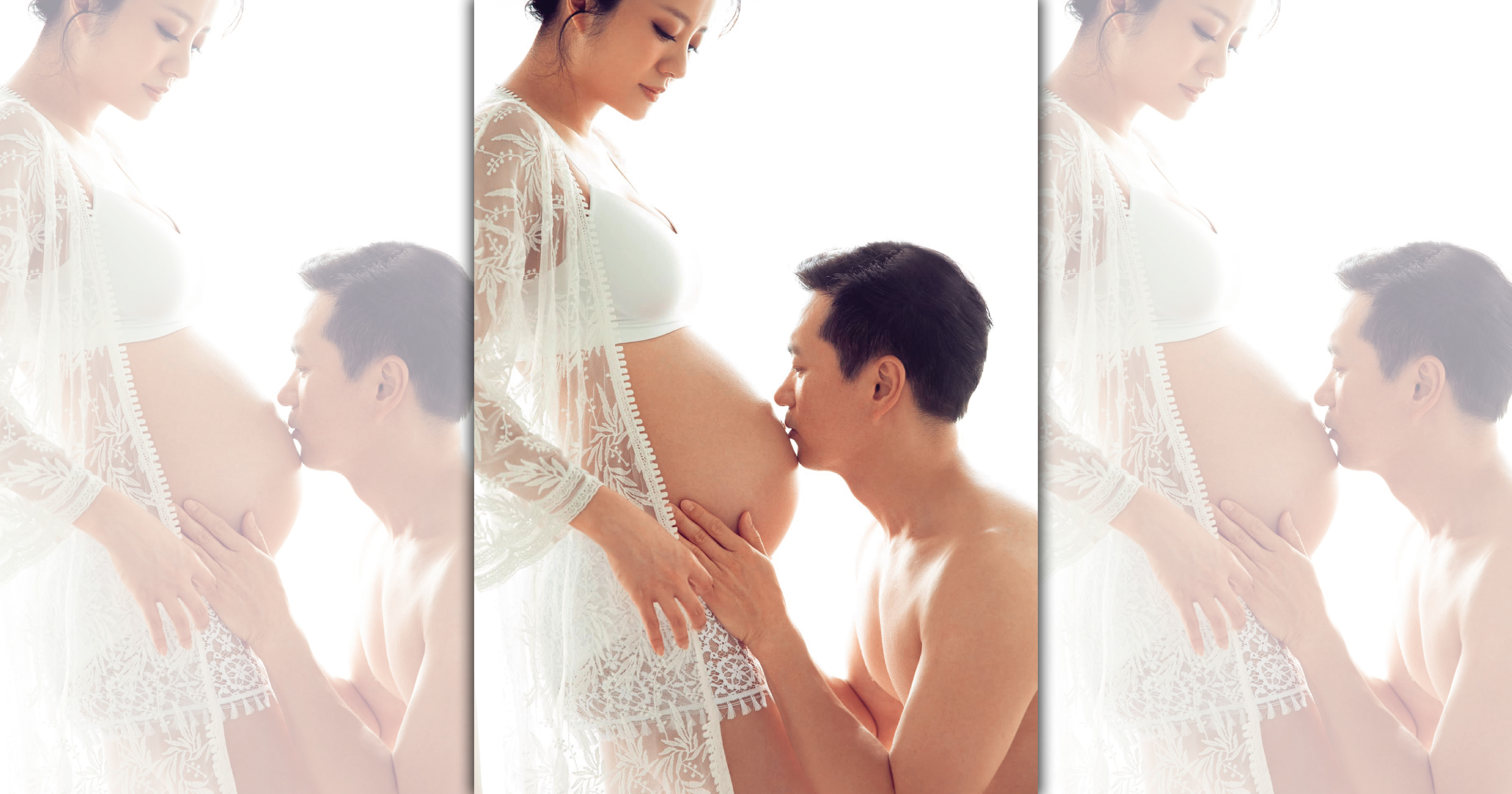 安以軒和老公拍攝孕婦寫真，當時愛得高調，如今悄悄避掉。（翻攝自安以軒臉書）