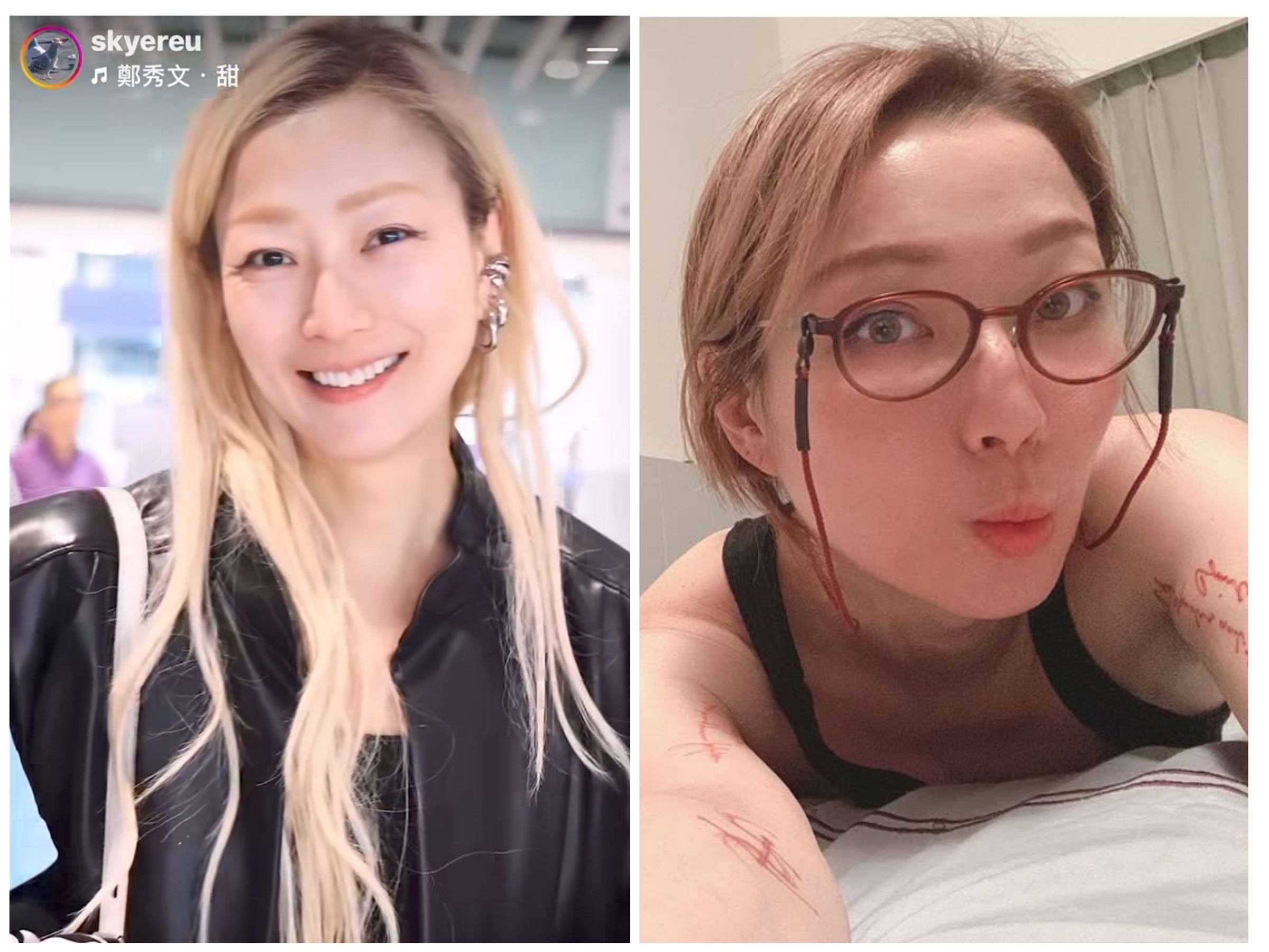 對鄭秀文來說素顏不算一回事，她自己就常po素顏照，但素顏讓粉絲懟臉拍攝就不是一般明星能做得到。（skyereu/鄭秀文IG）