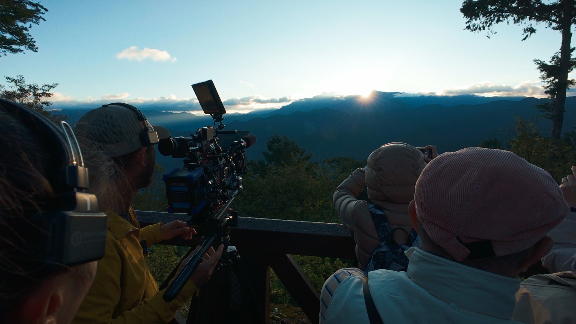 NHK動用8K拍攝機捕捉阿里山日出美景。（公視提供）