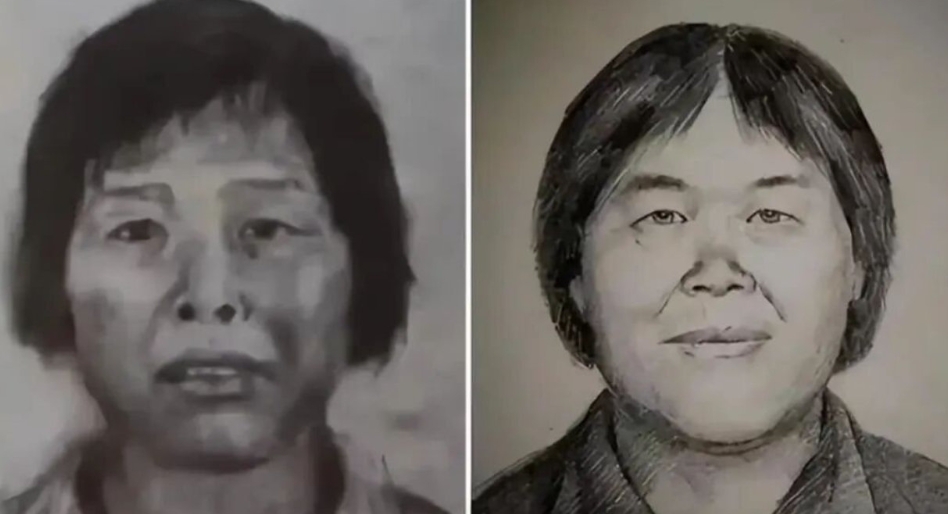 中國人販子「梅姨」近日落網。圖為「梅姨」的畫像。（翻攝自微博）