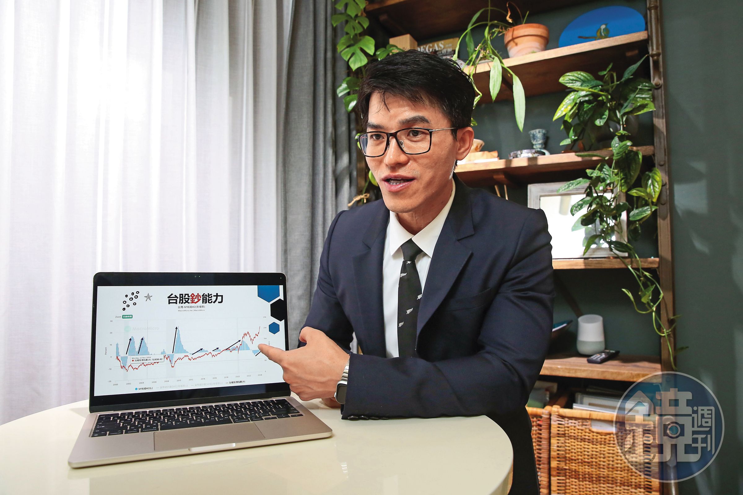 楊比爾會在個股出現多頭訊號時才出手，且越漲越買，他強調，順勢交易是加法思維。