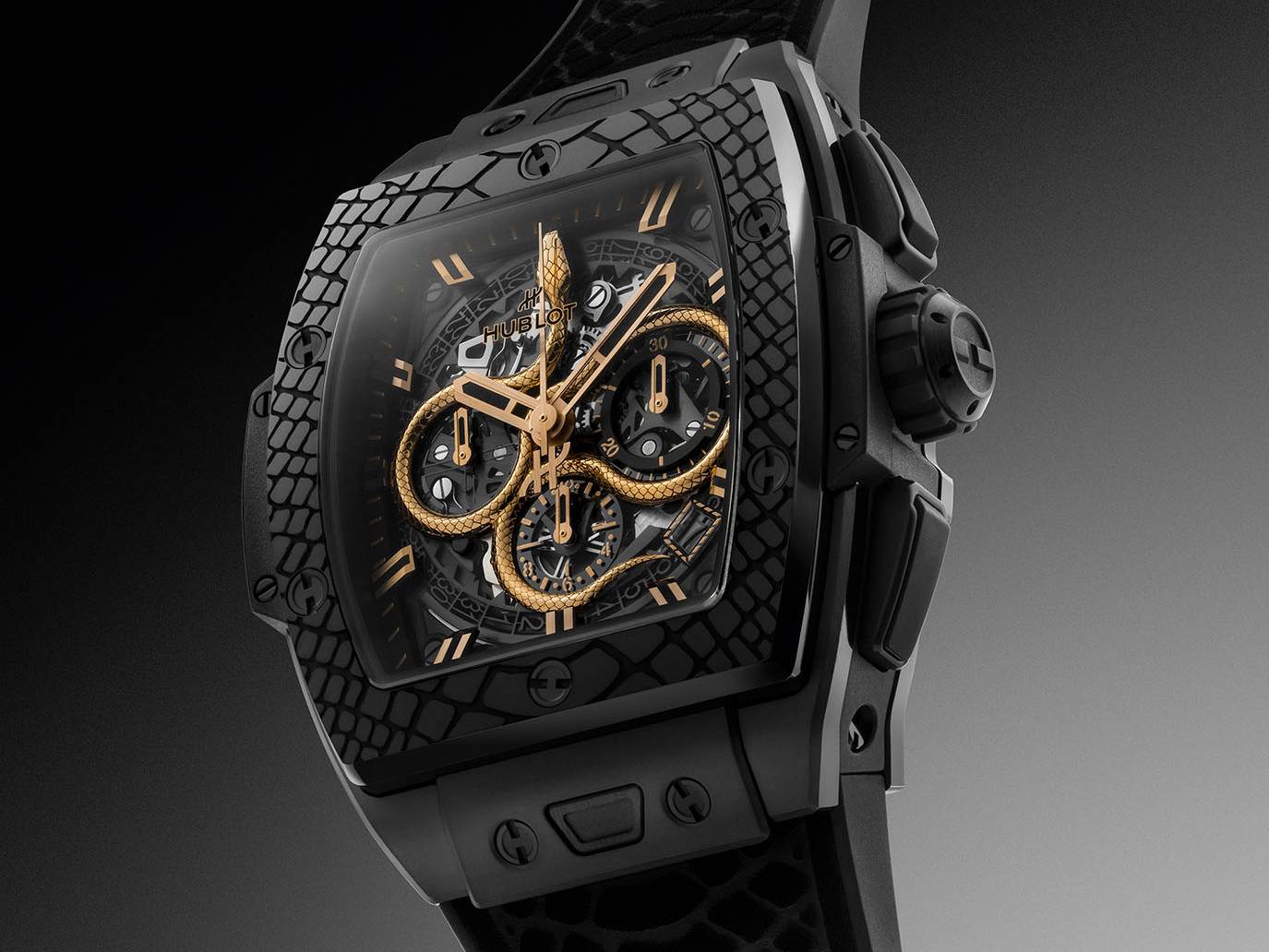 HUBLOT Spirit of Big Bang 計時碼錶「蛇年限量版」。