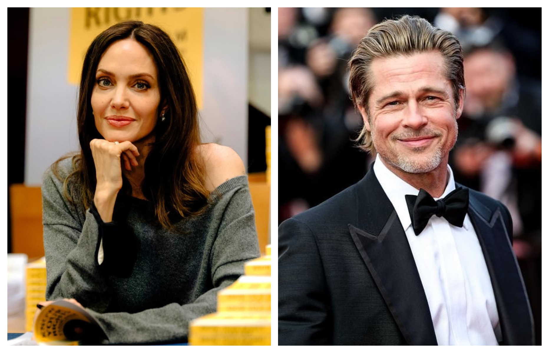安潔莉娜裘莉（左圖）2024年正式與布萊德彼特（右圖）離婚。（翻攝angelinajolie IG、bradpittofficiallll IG）