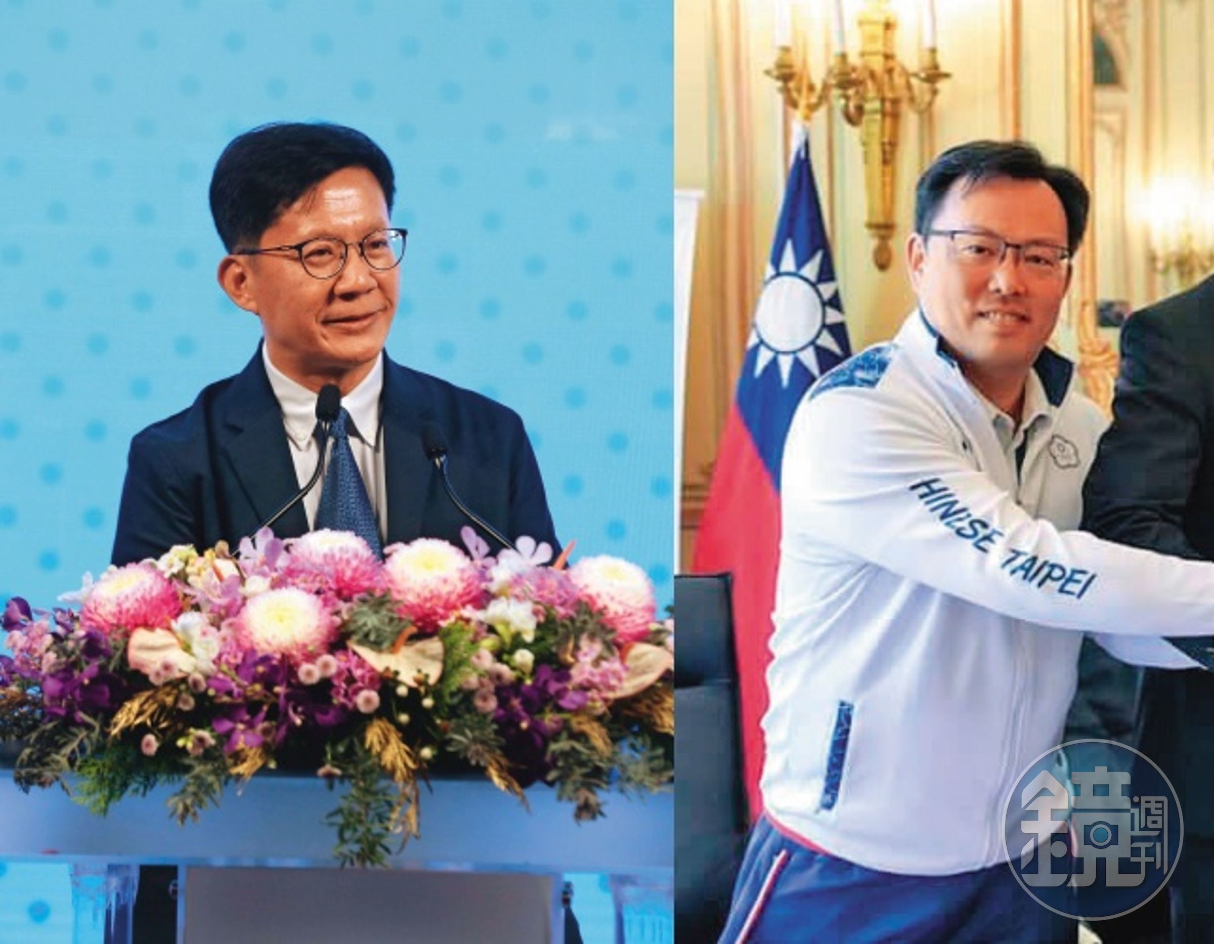 教育部次長張廖萬堅(左)在部內主責與體育署討論設部工作,與體育署長鄭世忠(右)都被點名可能出任首位體育部長。(右圖為中華奧運提供)