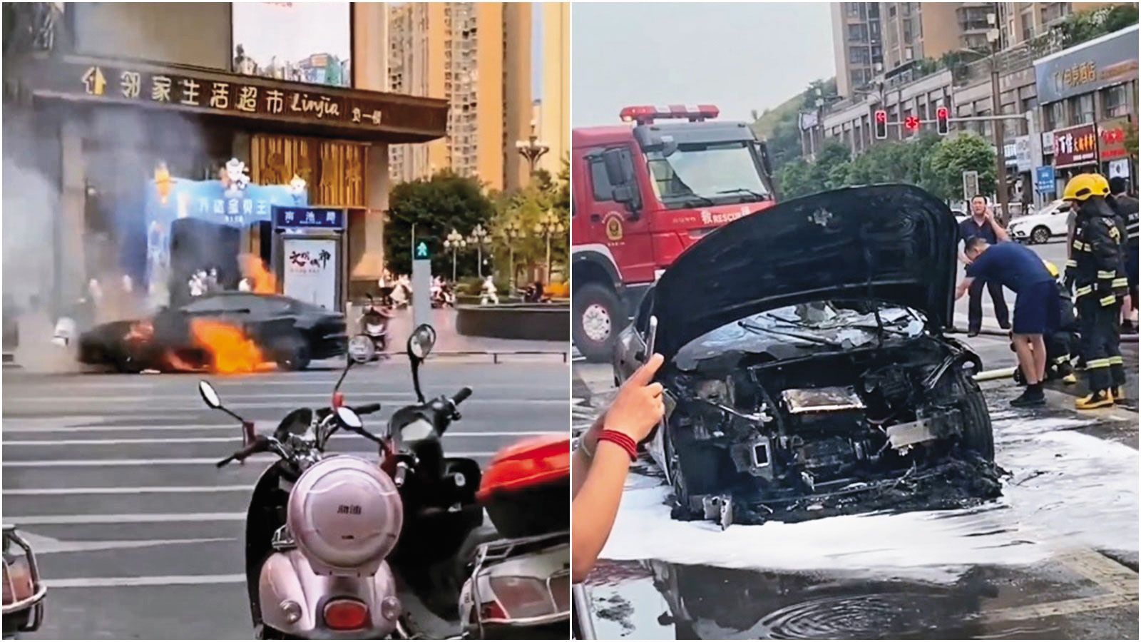 由於屢傳起火事故，比亞迪去年2次召回近10萬輛電動車。（翻攝微博）