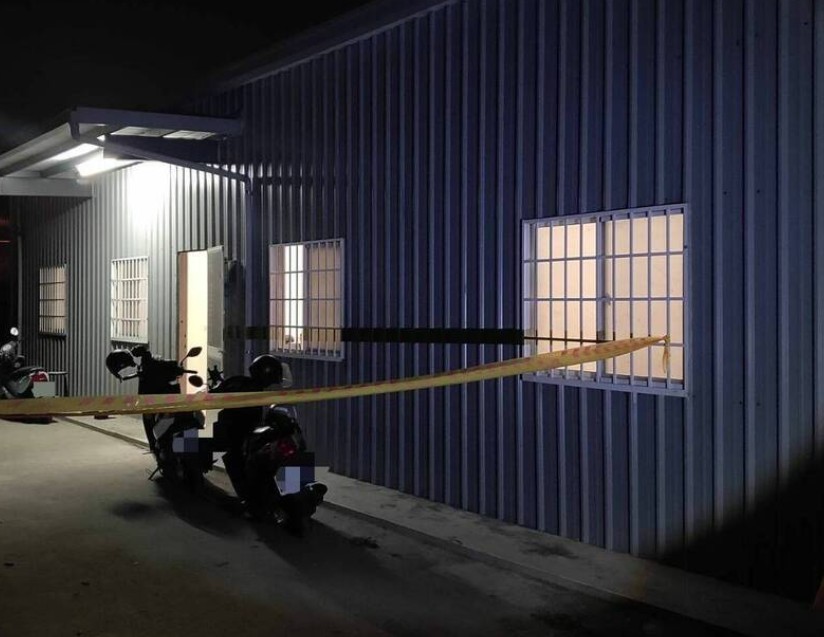 凶殺案發生在霧峰柳豐路鐵皮屋住處。（警方提供）