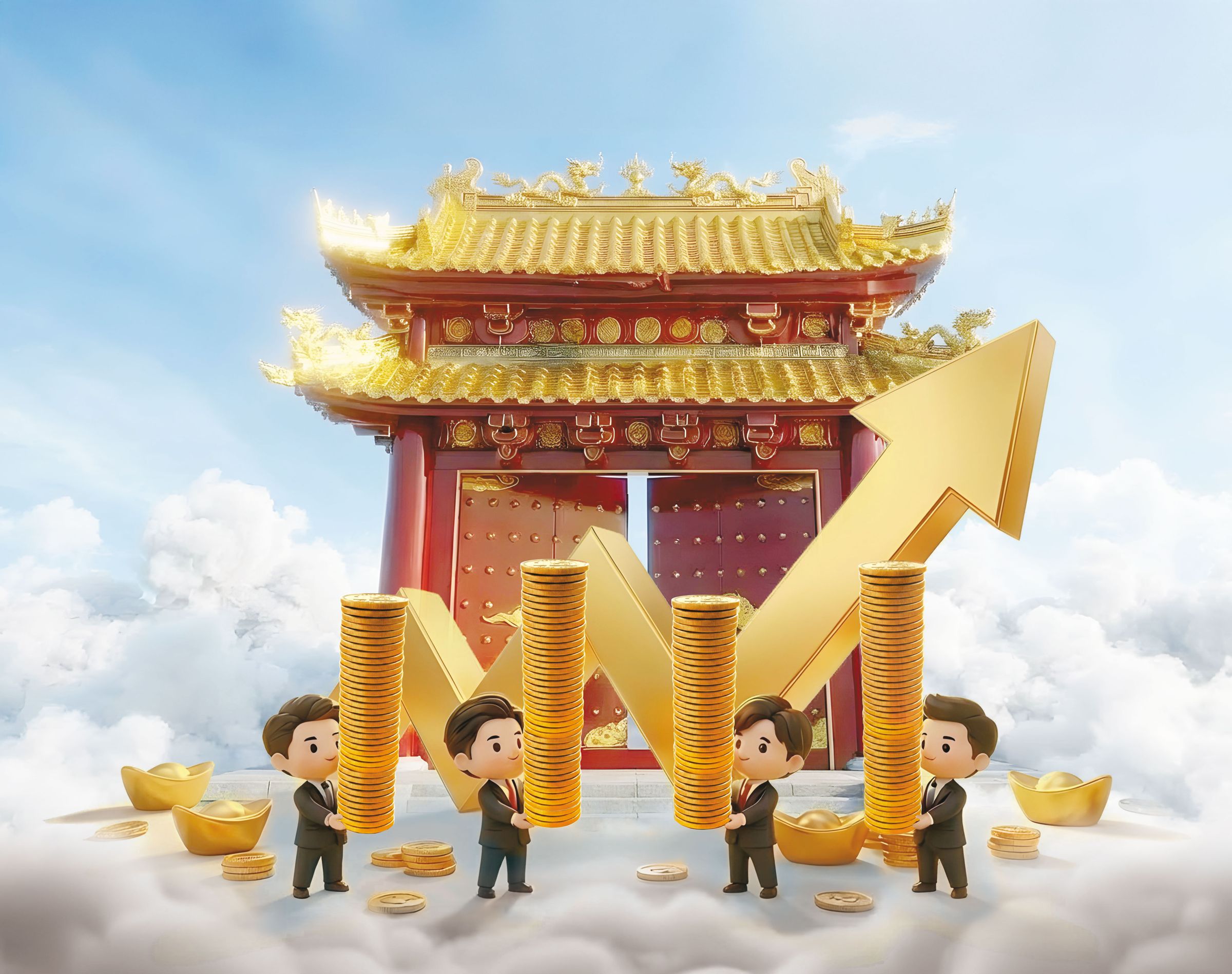 台股持續創高，投資人既怕回檔，又怕成為「賣飛族」，盤點手中資產成了封關前必做功課。（AI繪圖FREEPIK生成，本刊美術組後製）