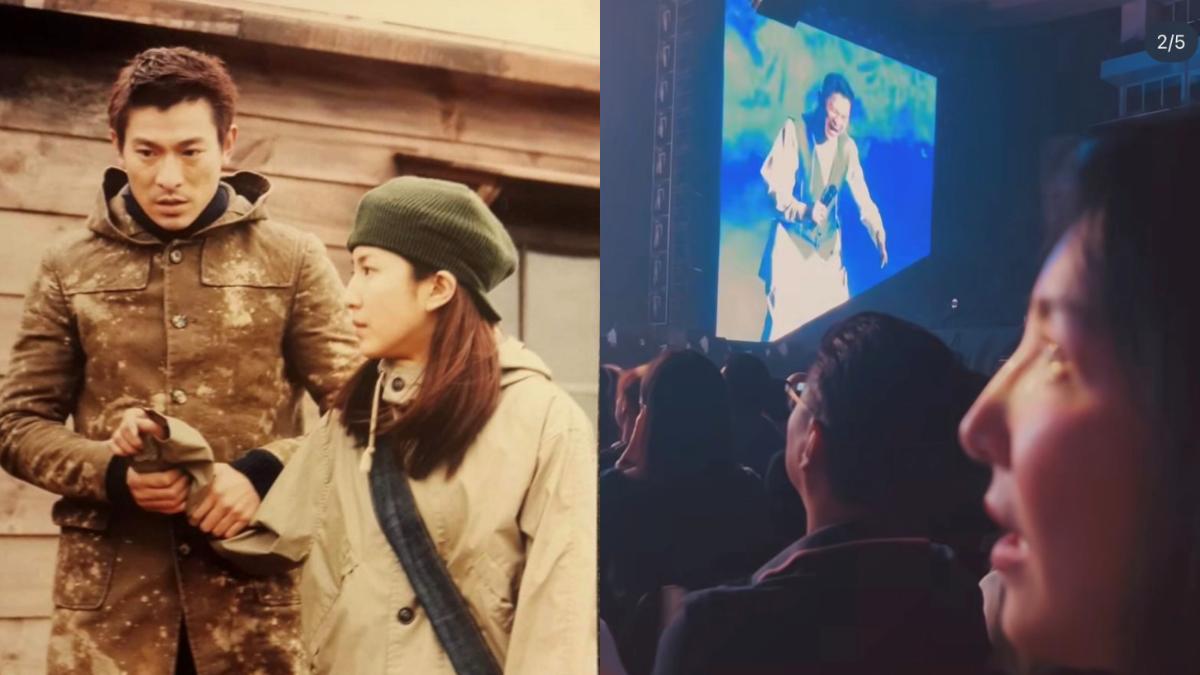 楊謹華看劉德華演唱會，也貼出當年與天王的合照。（翻攝自楊謹華IG）