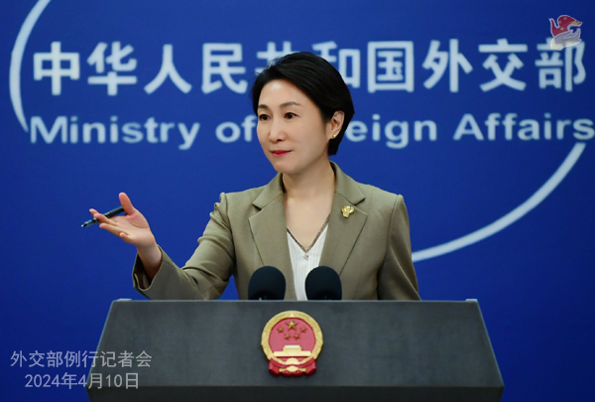 中國外交部發言人毛寧則稱「我們反對並堅決打擊任何形式的非法移民活動。」(翻攝自中國外交部官網)