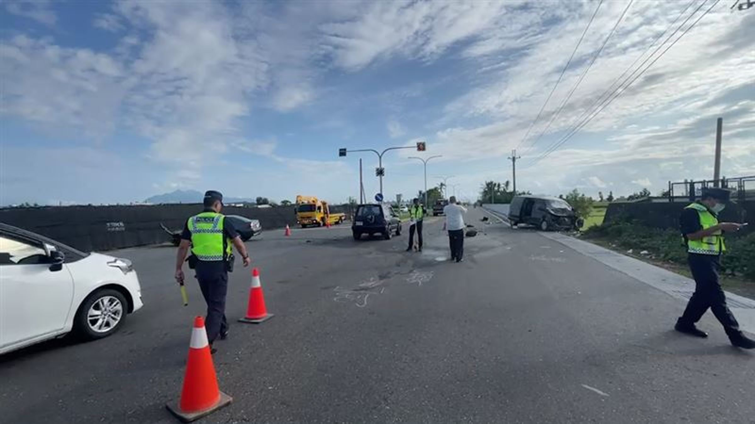 台東市26日發生一起死亡車禍,一名池姓男子接送孩子上學途中遇劫。(翻攝畫面)