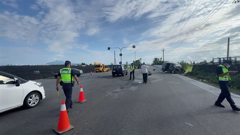 台東市26日發生一起死亡車禍，一名池姓男子接送孩子上學途中遇劫。（翻攝畫面）