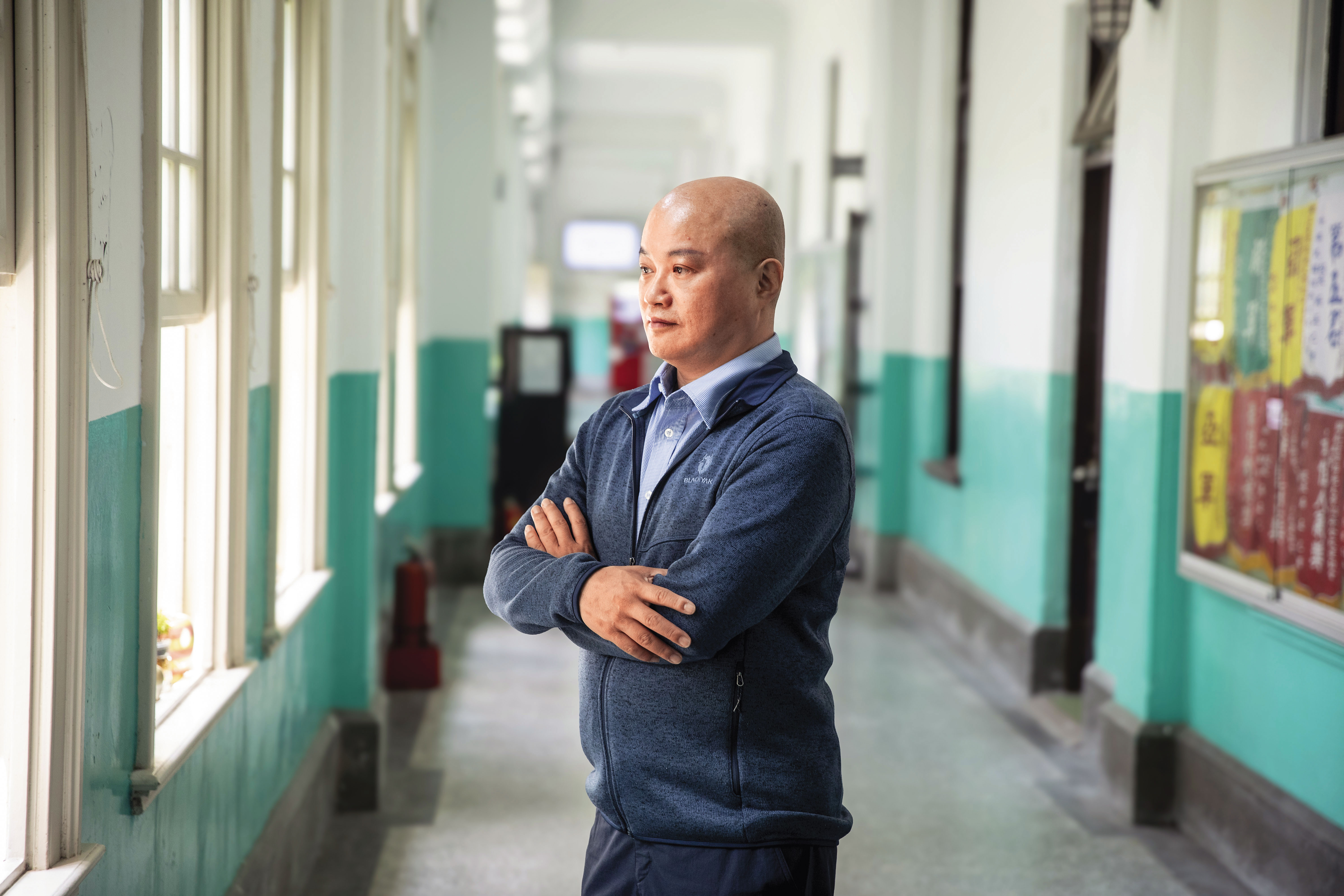 太陽花學運期間，楊聰榮曾在師大校內聲援學生參與社會運動。圖為楊聰榮在師大接受採訪。