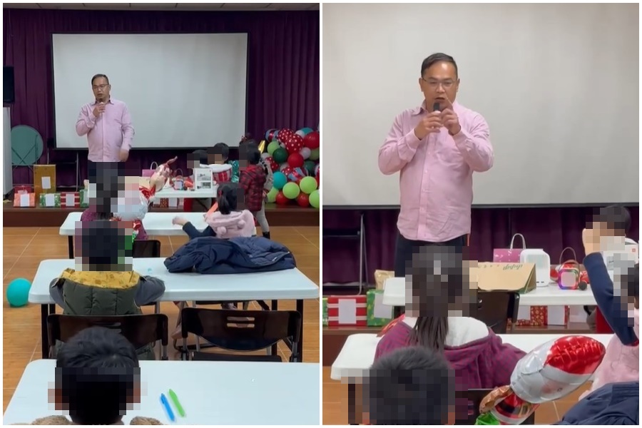 立法院會上週三讀通過《選罷法》《憲訴法》《財劃法》，民進黨立委王義川竟在隔天對孩童宣講政治議題，灌輸孩童「白藍惡修三法」。（翻攝王義川Threads）