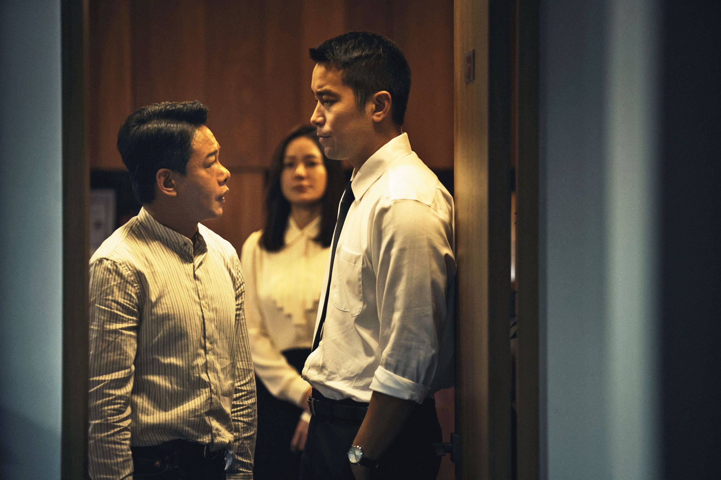 李康生（左起）、尹馨、張孝全演出第10屆「拍台北」銀獎《童話·世界》。