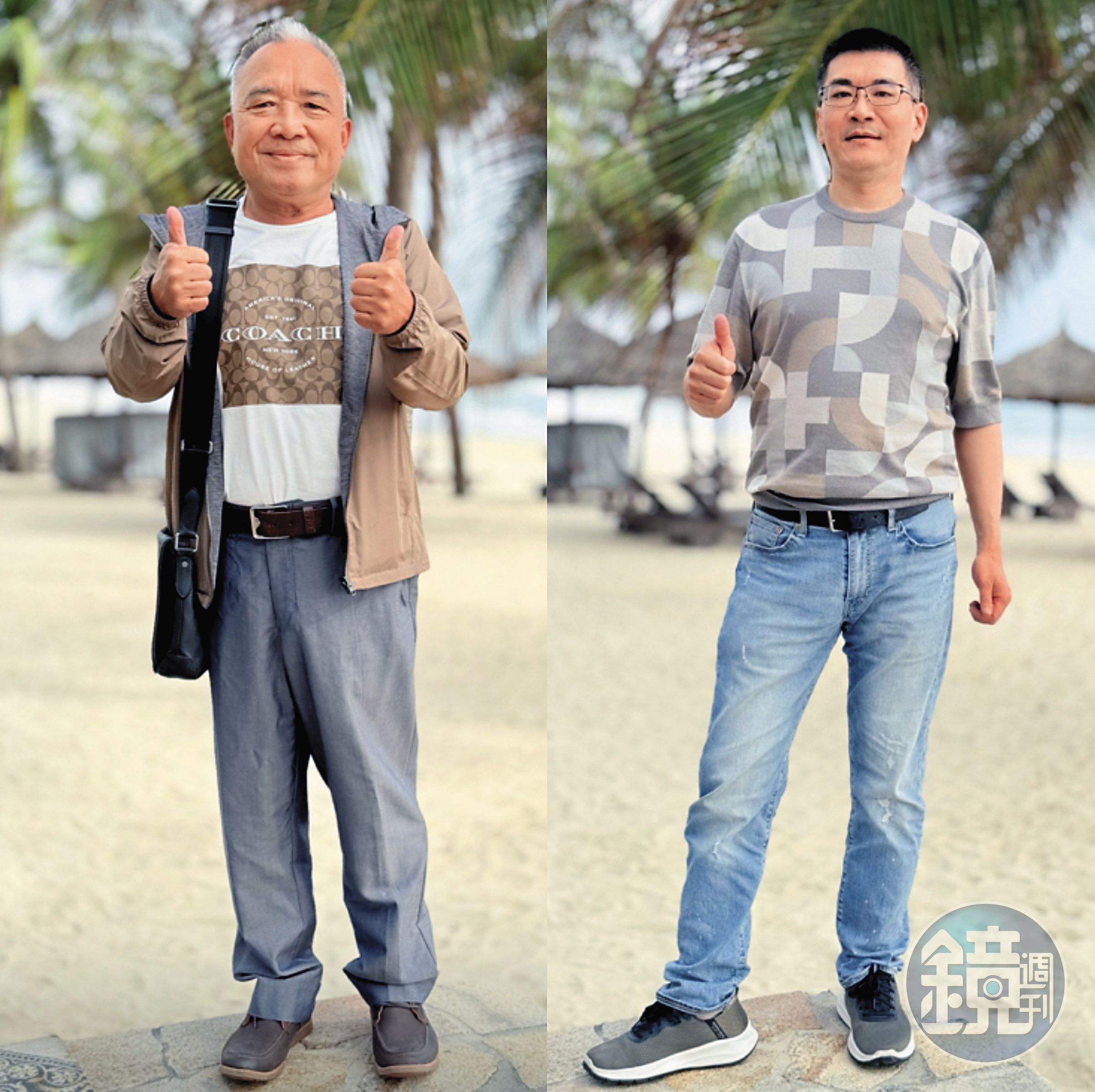 趙建銘(右)與出獄後與獄友蔡秉雄(左)持續往來,還一同出國旅行,卻未與妻兒出國。