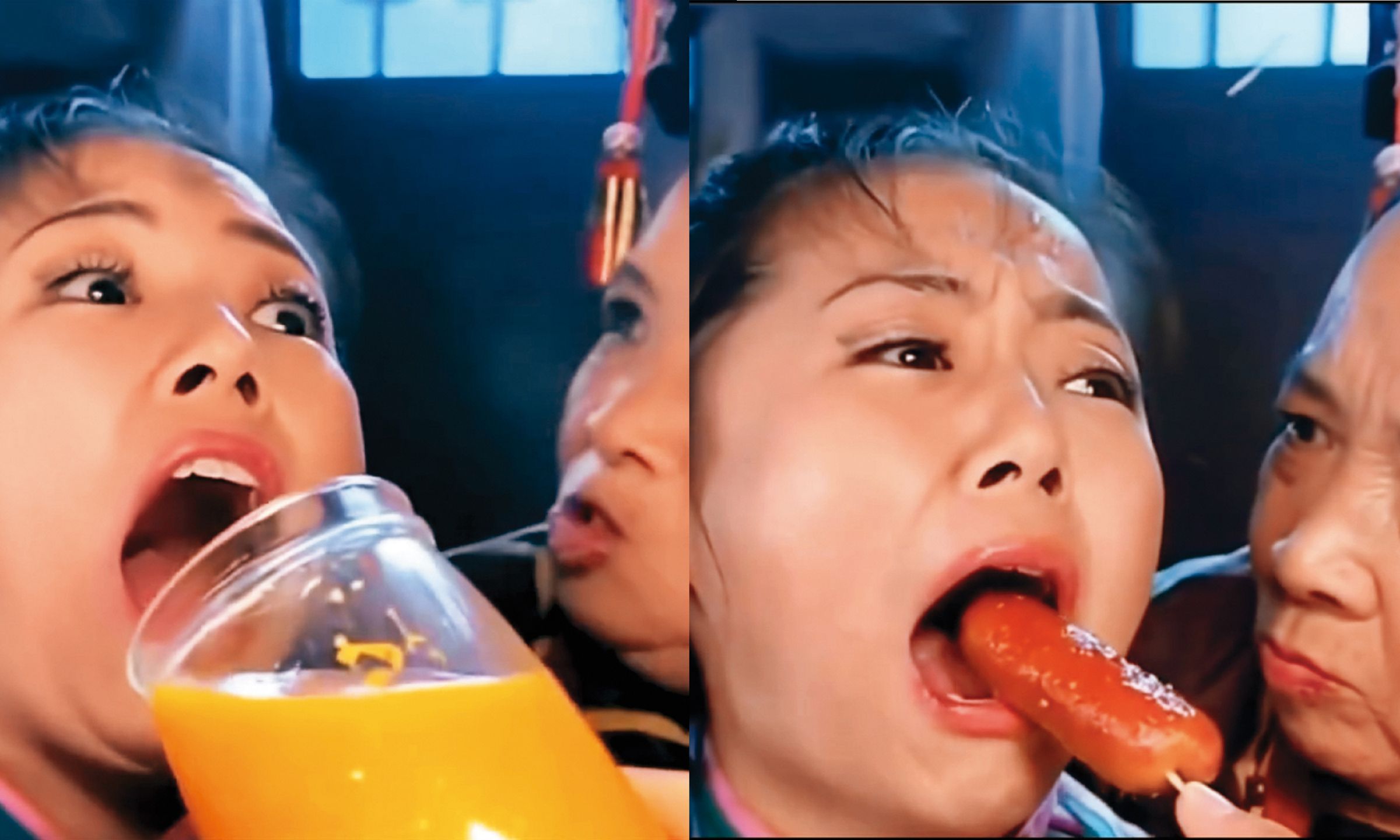 我說紫薇啊~原來以前容嬤嬤這麼照顧妳。(打飽嗝)(翻攝自楊宗球臉書)
