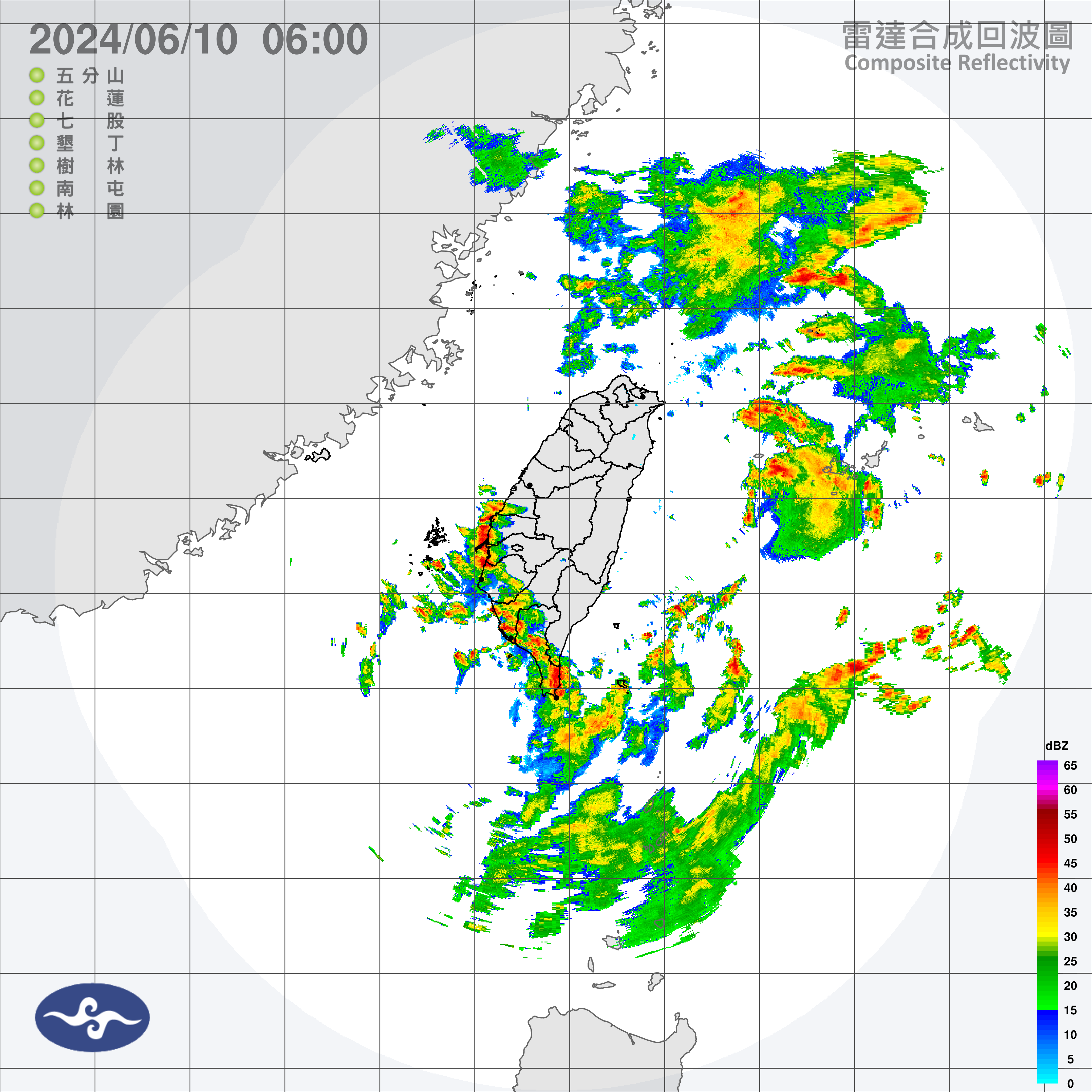 今日中南部易有短暫陣雨或雷雨,其他地區則多雲到晴。(氣象署提供)