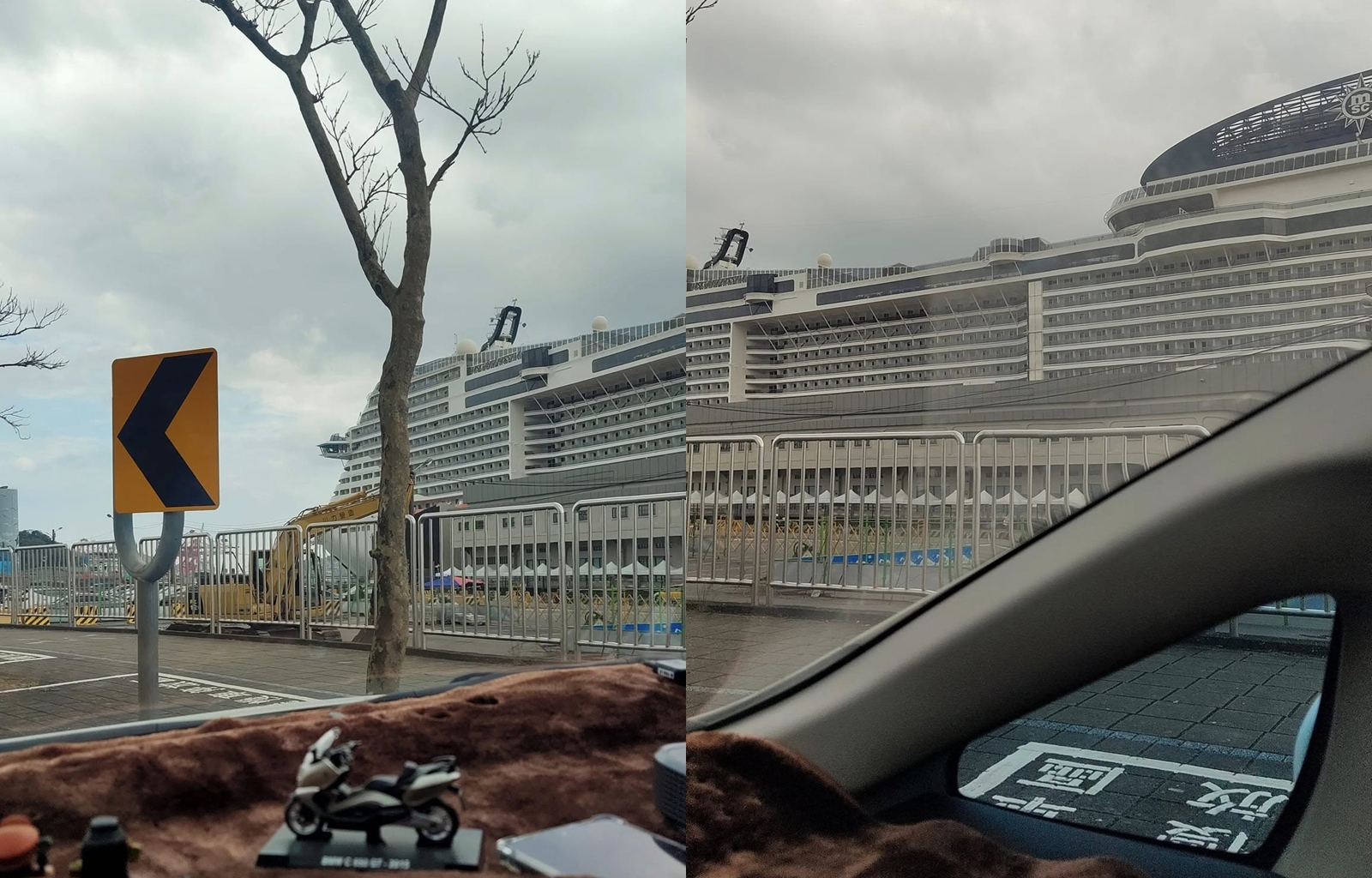 亞太地區最大郵輪榮耀號日前從基隆港出發，未料因引擎故障停靠於沖繩那霸港。（翻攝自臉書）