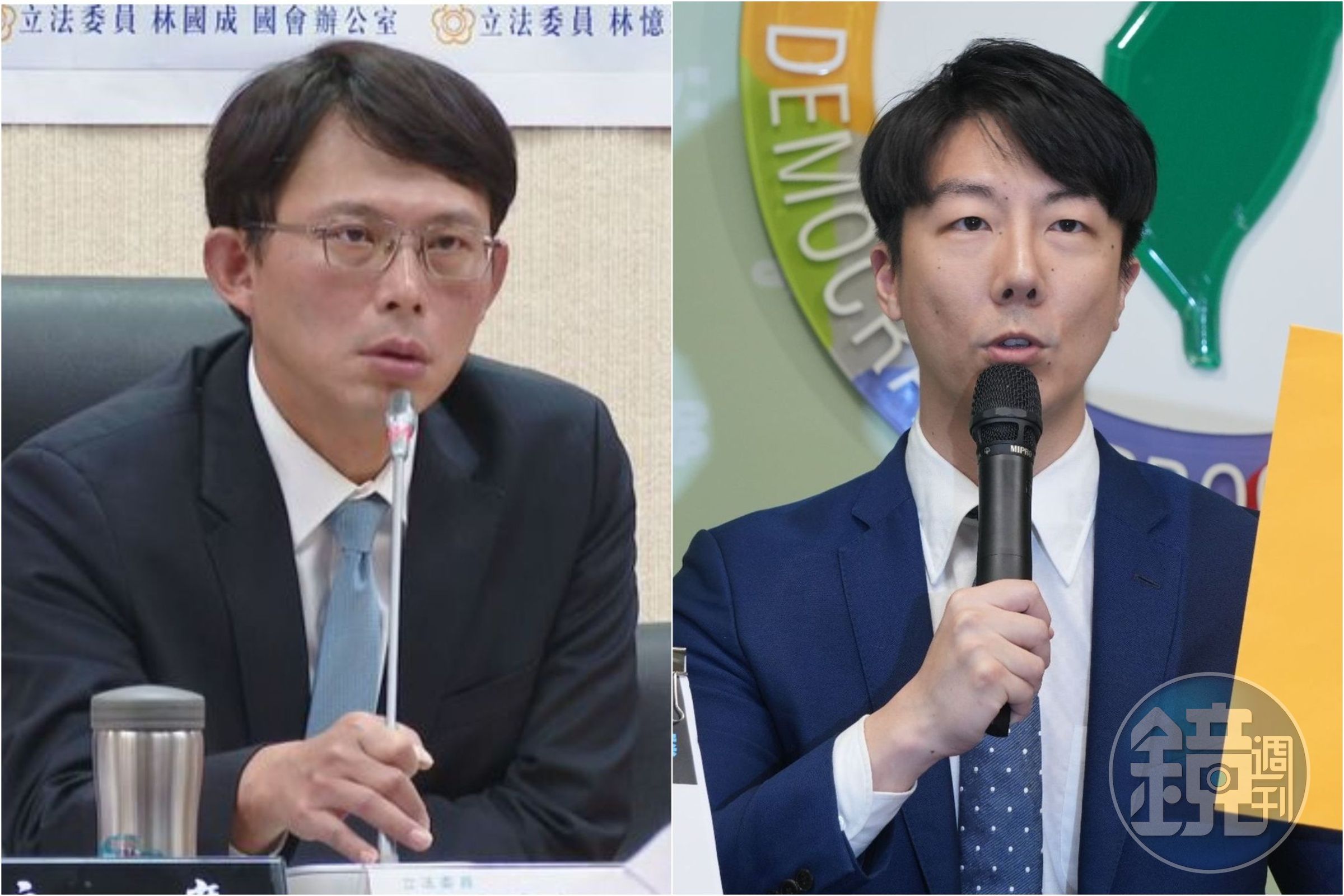 民眾黨主席黃國昌(右邊)近日出版新書《向光前行》,書中重提2018年時代力量勞基法修法抗爭往事,遭昔日同袍、現任民進黨發言人吳崢(左)嚴厲指責。
