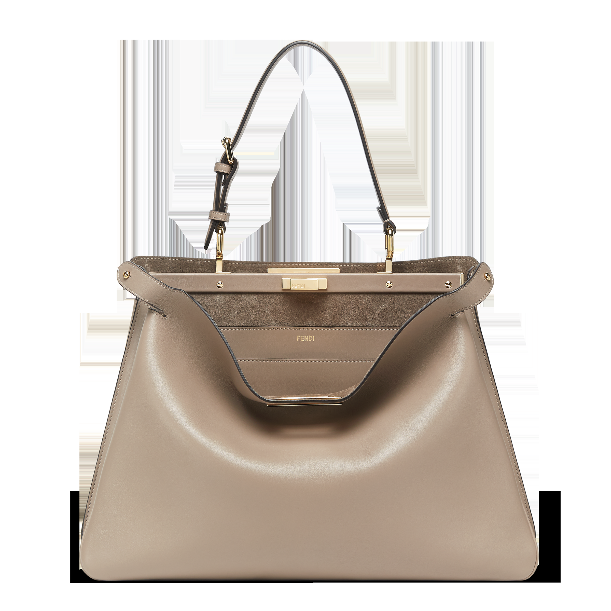 鴿灰色大型款式Peekaboo Soft包款。NT$196,000(FENDI提供)