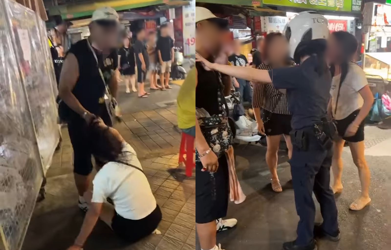 北市陳姓男子毆打阿公店小姐。（翻攝畫面）