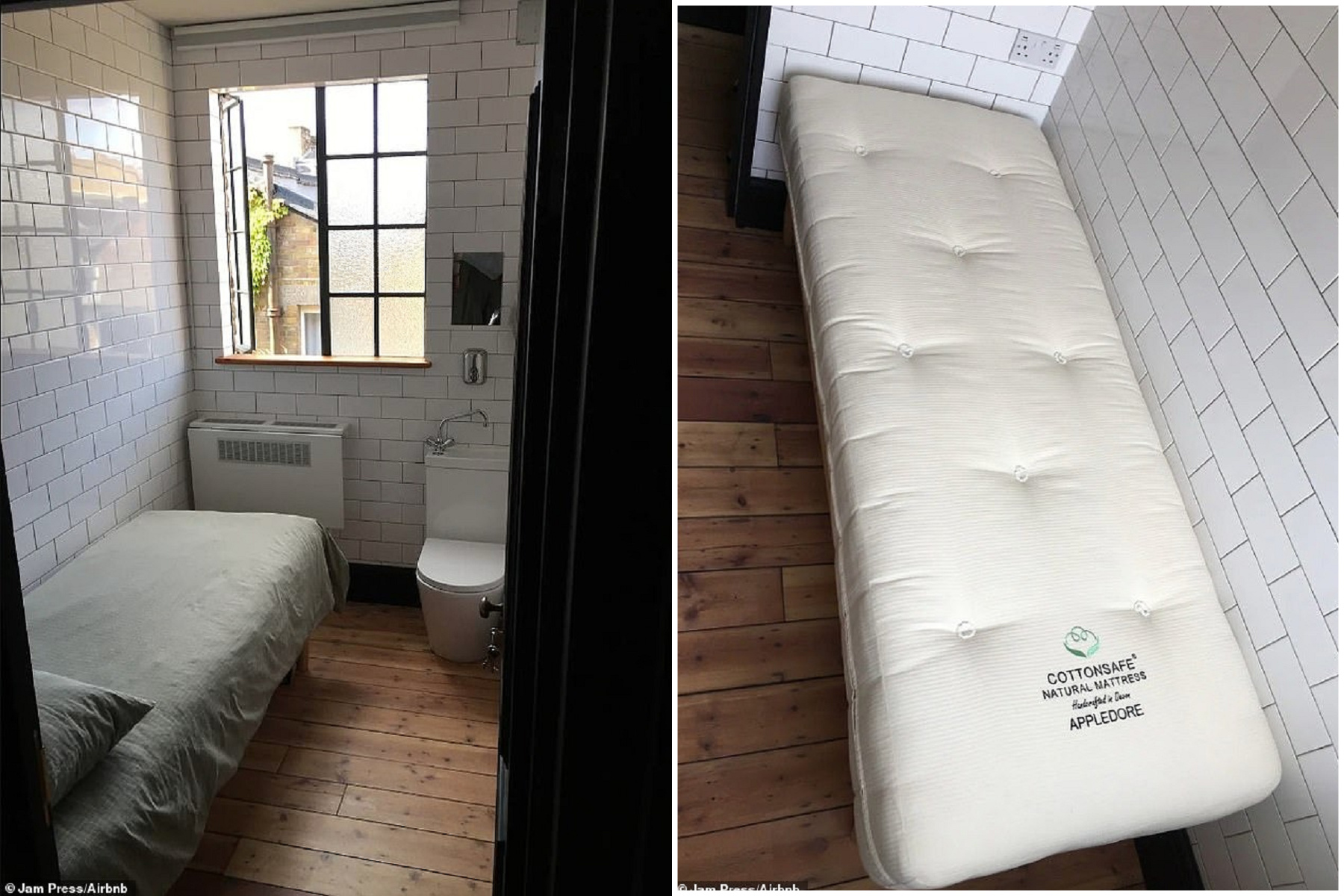 這間Airbnb如監獄，住一晚約1700元！背包客搶排隊。（翻自《每日郵報》）