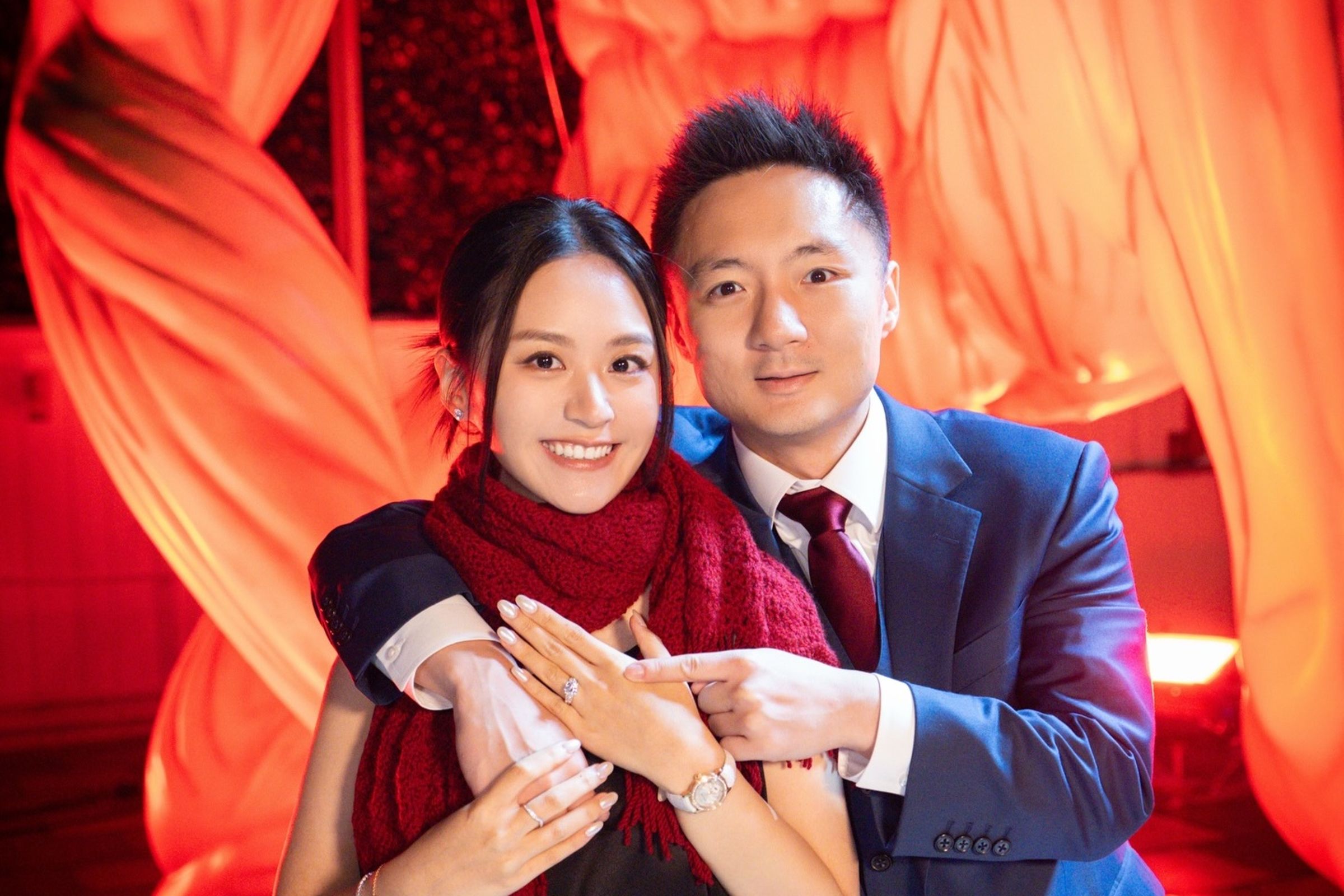 鍾培生今年3月向莊雅婷求婚成功。（翻攝自IG@angel.cnt）