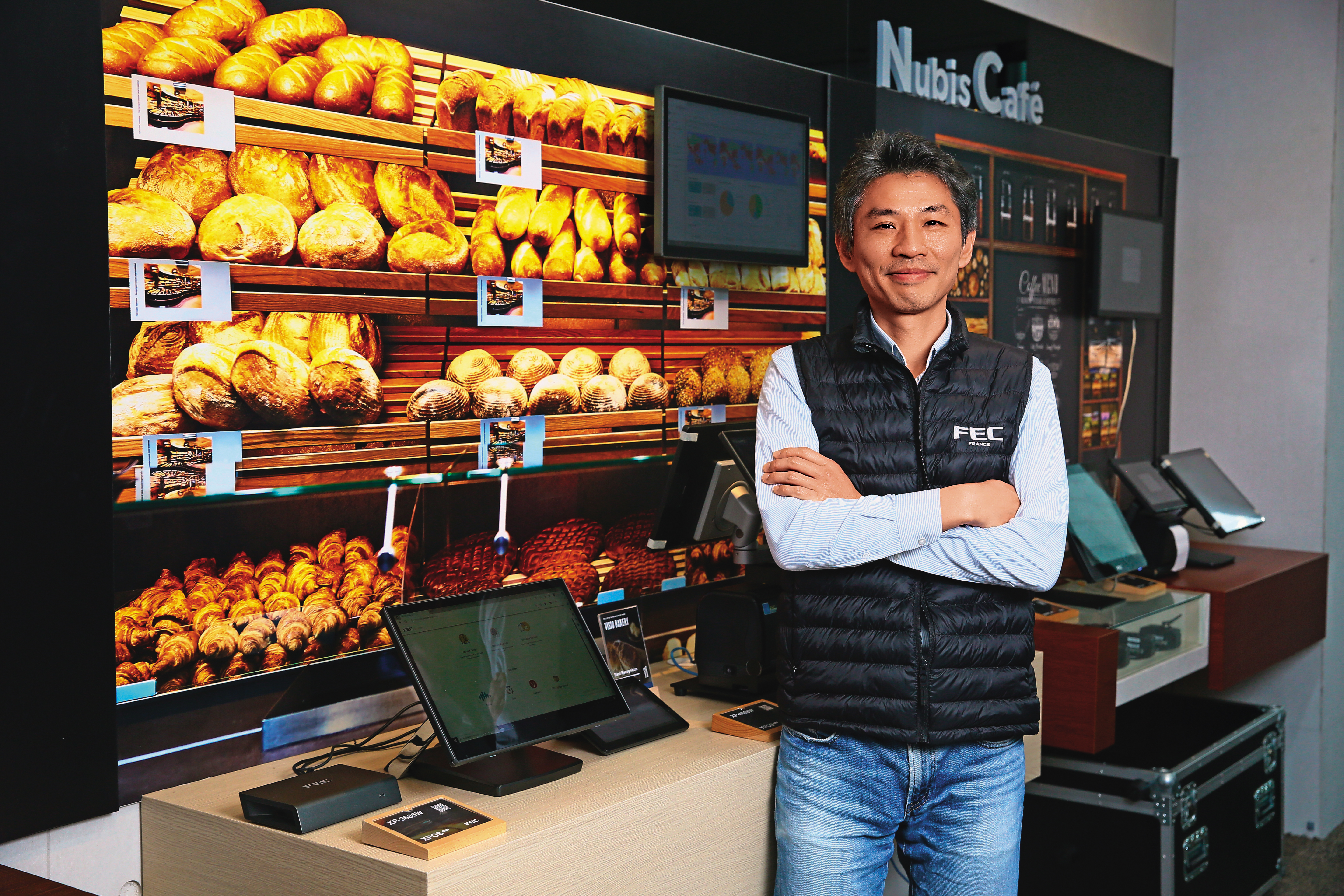 伍豐科技近年深耕智慧零售領域，過去幾年開發出許多獨步業界的技術，順利在海內外拓展不少業務。（圖為伍豐總經理彭禾夆）