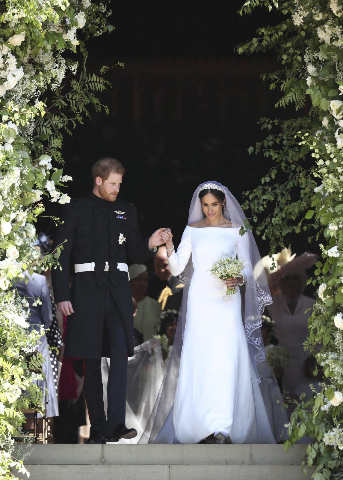 哈利與梅根2018年舉行世紀婚禮，全球矚目。（翻攝The Royal Family臉書）