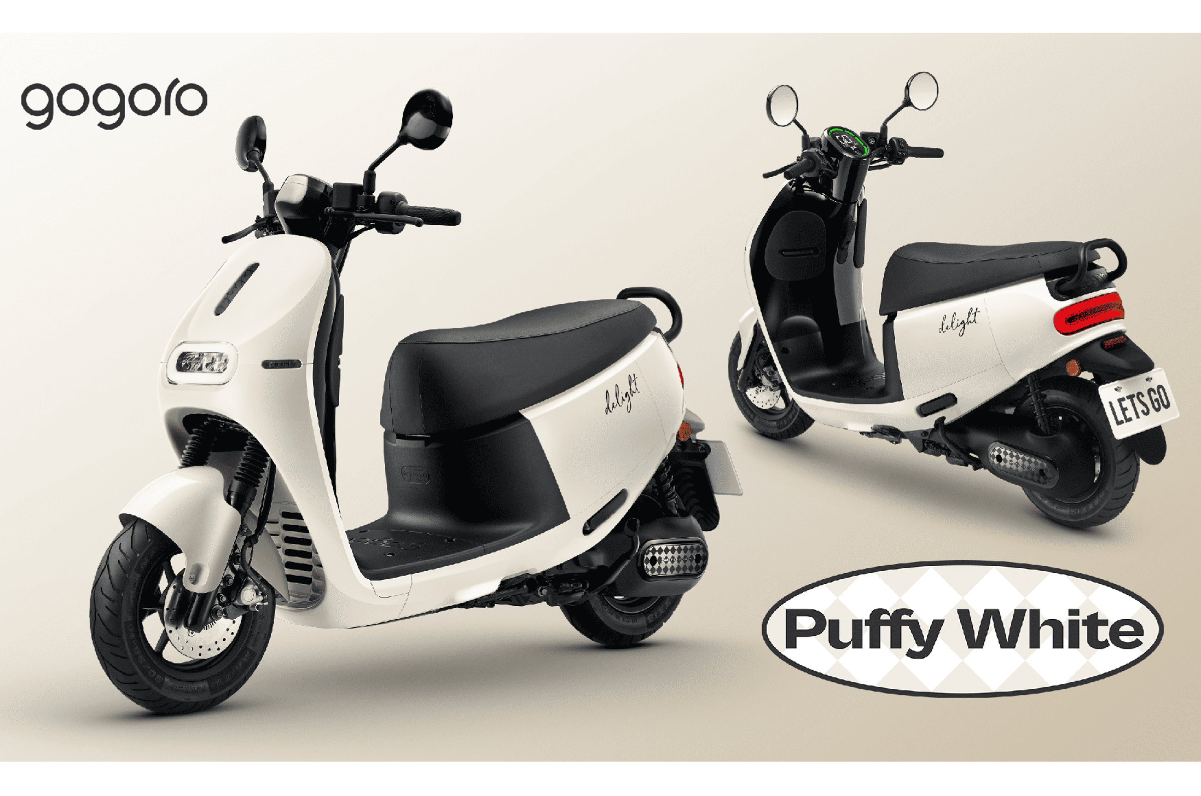 全新 Gogoro Delight 「泡泡粉」與「泡泡白」即日起開售,建議零售價為 $89,800 元,滿載貼心細節與豐富配備。