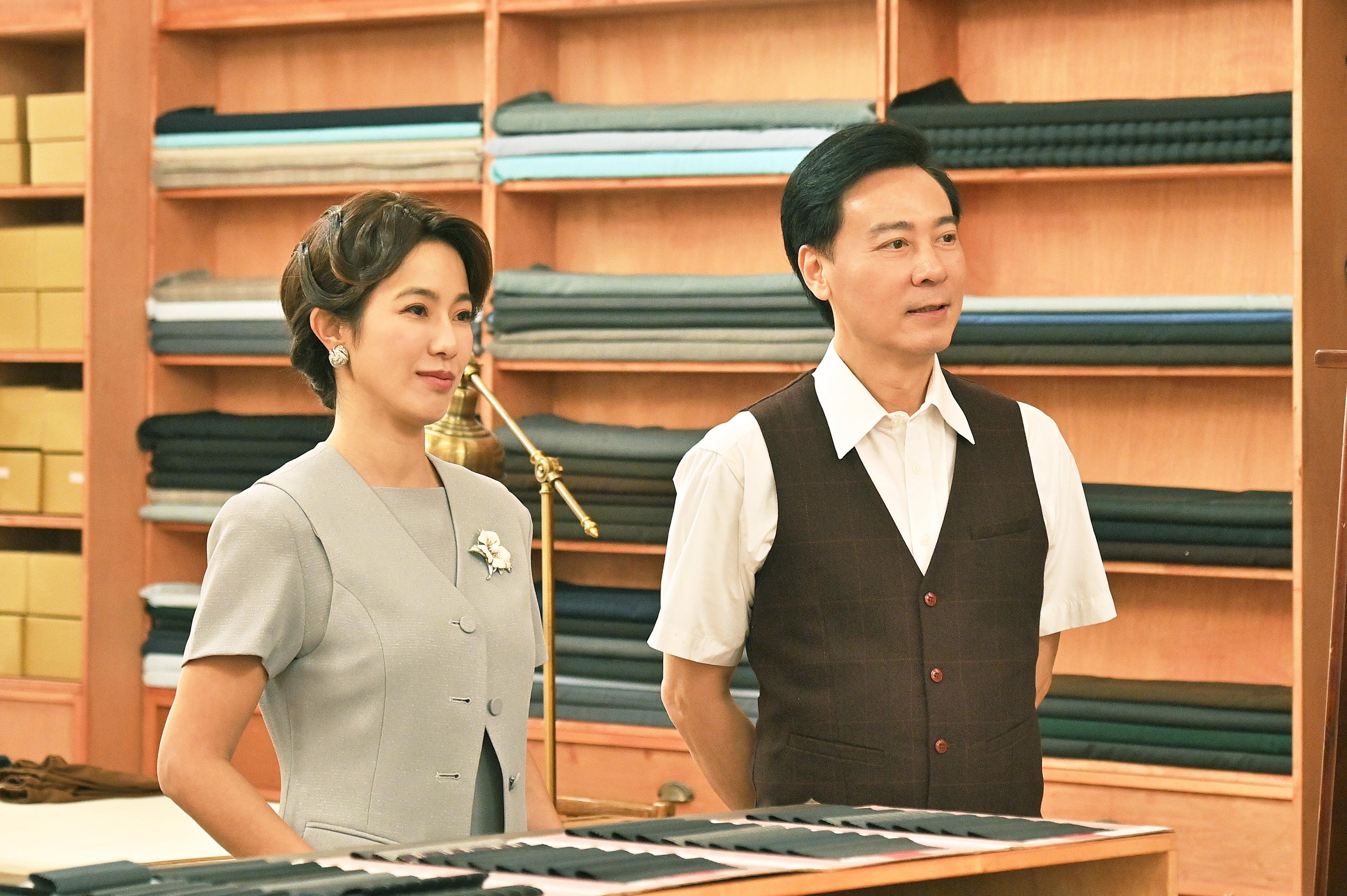 黃瑄（左）和尹昭德於劇中飾演夫妻。（台視提供）