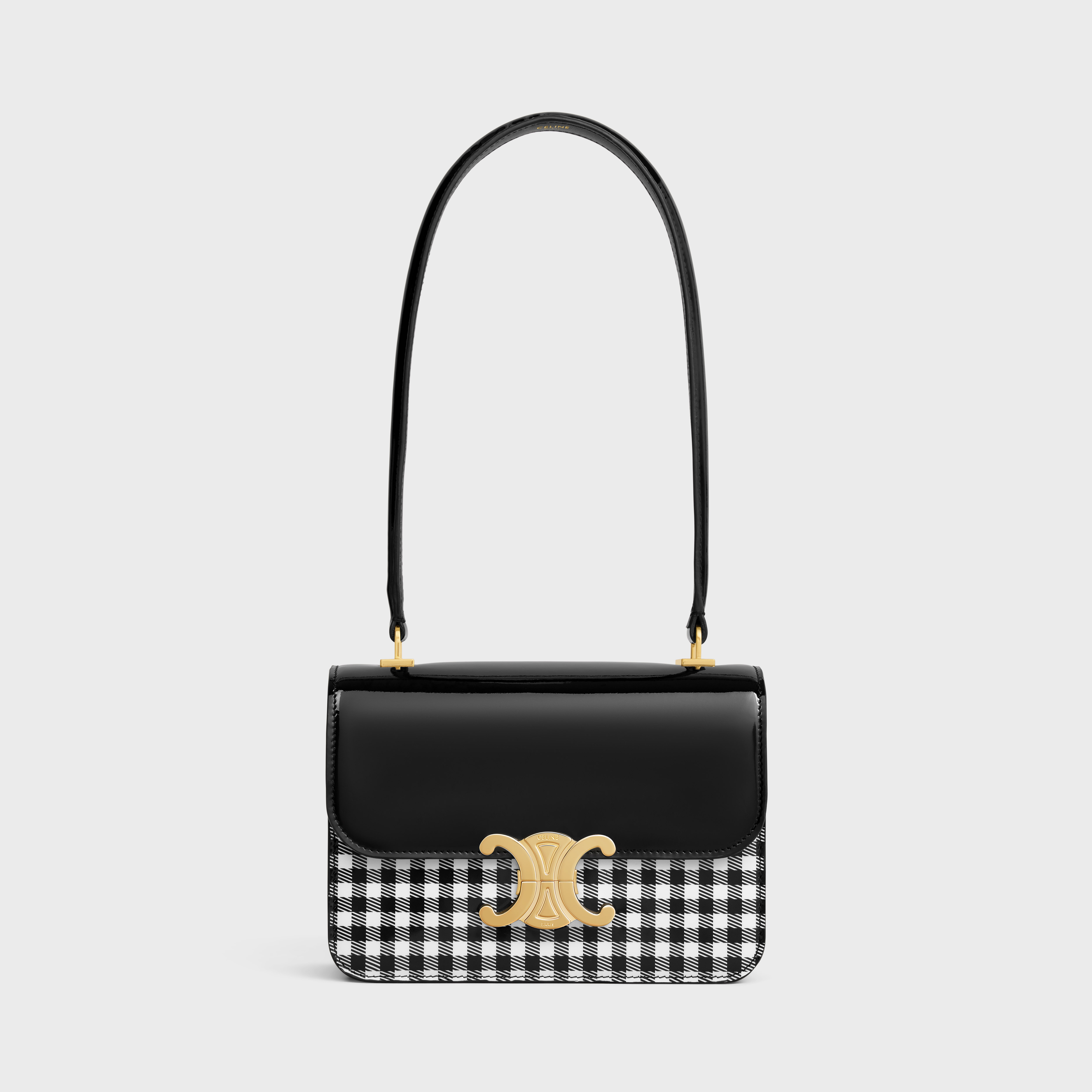 Teen Garance Vicky印花漆面牛皮革手袋。NT$135,000（CELINE BY HEDI SLIMANE提供）