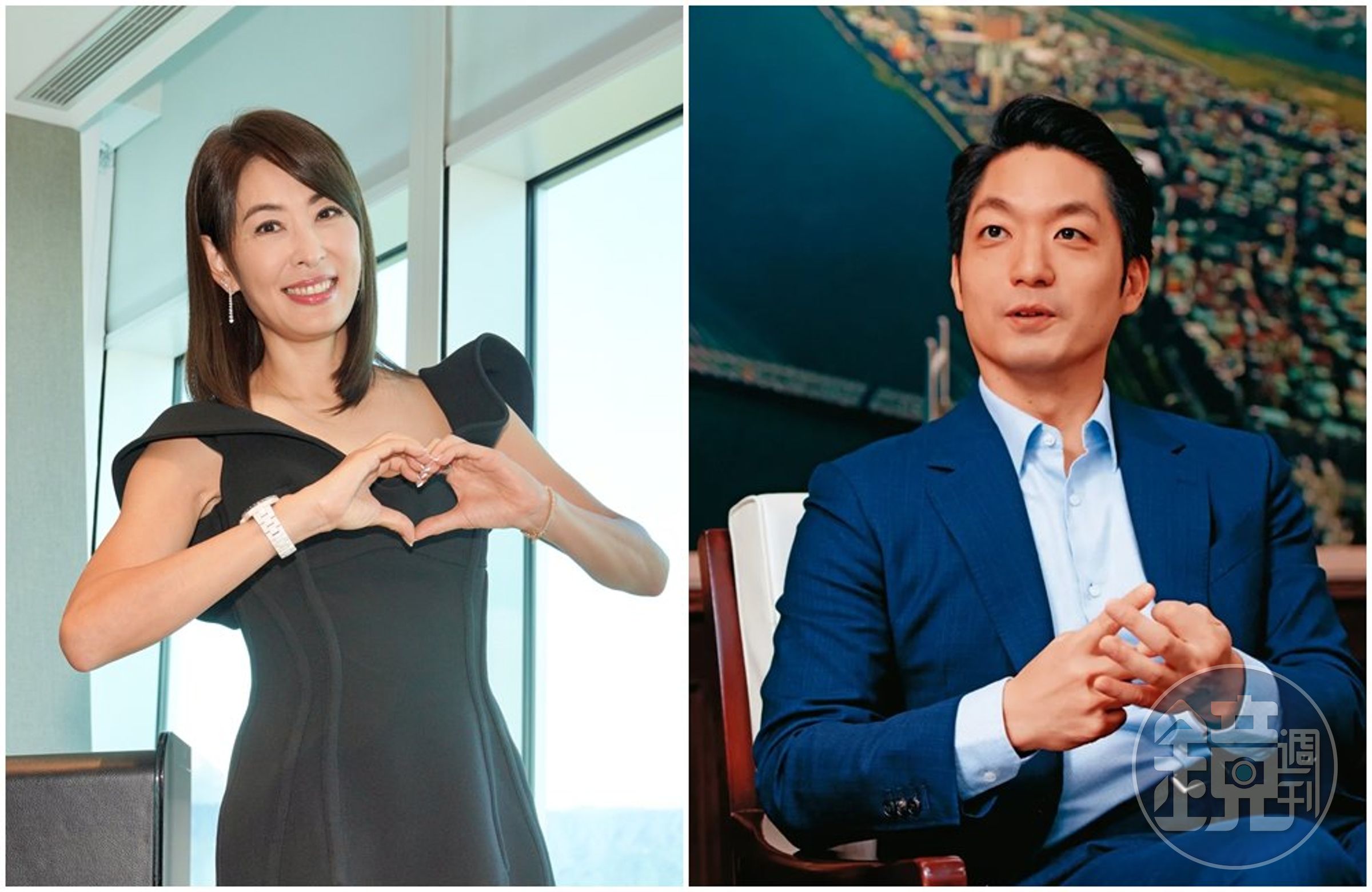賈永婕(左圖)上任101董事長,要跟台北市長蔣萬安(右圖)當俊男美女組,一起放跨年煙火。(本刊資料照)