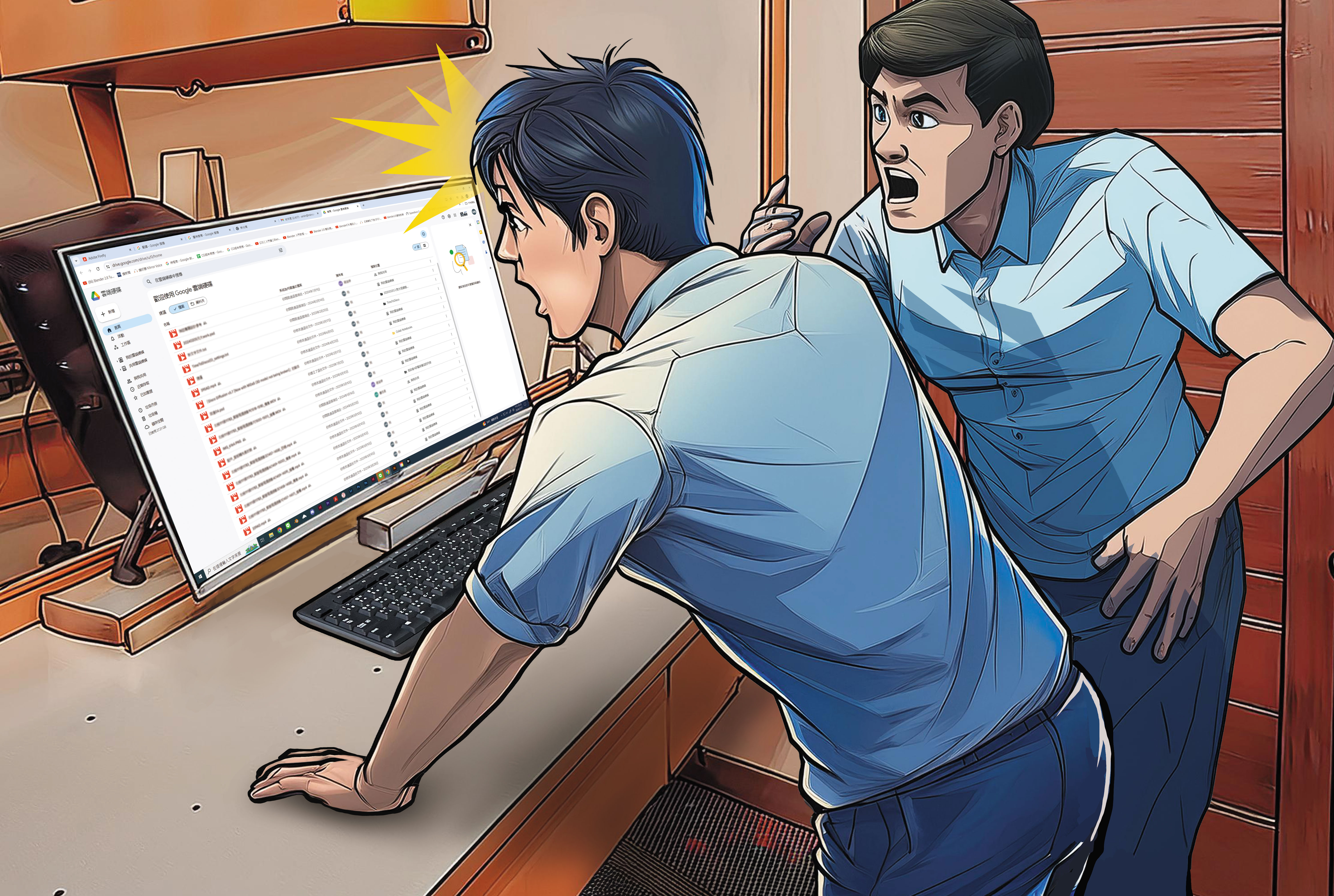 東基醫院人員在公用電腦上發現劉男忘記登出的雲端中，有數十個偷拍檔案。