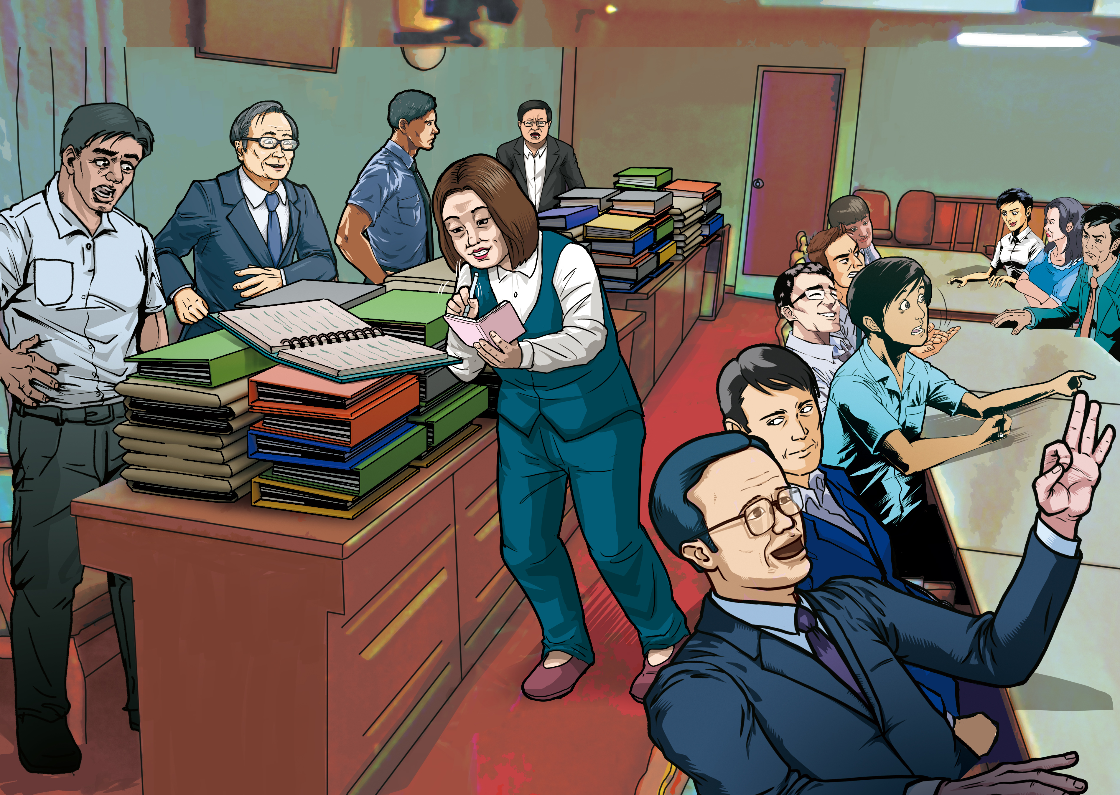 馬文君在攸關潛艦設備商源的機密會議頻抄資料,令與會人員印象深刻。