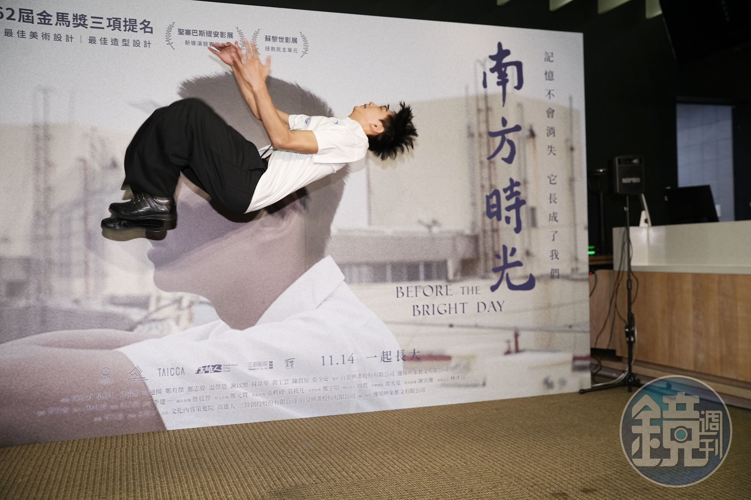「明華園小王子」陳玄力現場後空翻，他沒熱身之下仍輕鬆空翻成功，果然是練家子。