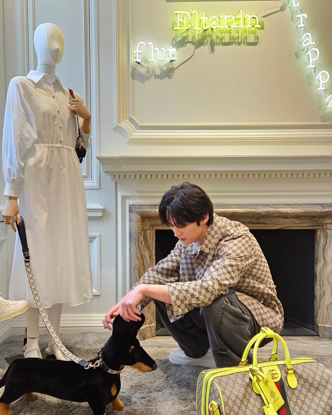 李旻浩去年出席GUCCI的2025早春大秀。〈翻攝自t.leeknowsaurus IG〉