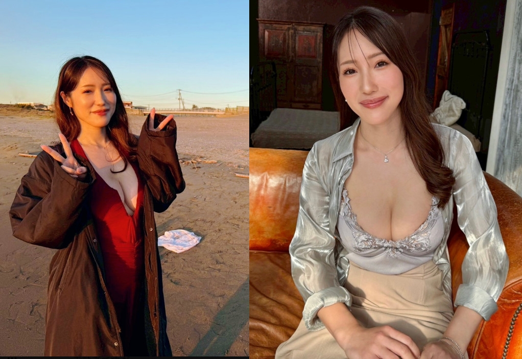 前電視台晨間主播稻森雅轉戰AV界，連一劍浣春秋都看好她走熟女路線的潛力。（翻攝X@inamori_miyabi）