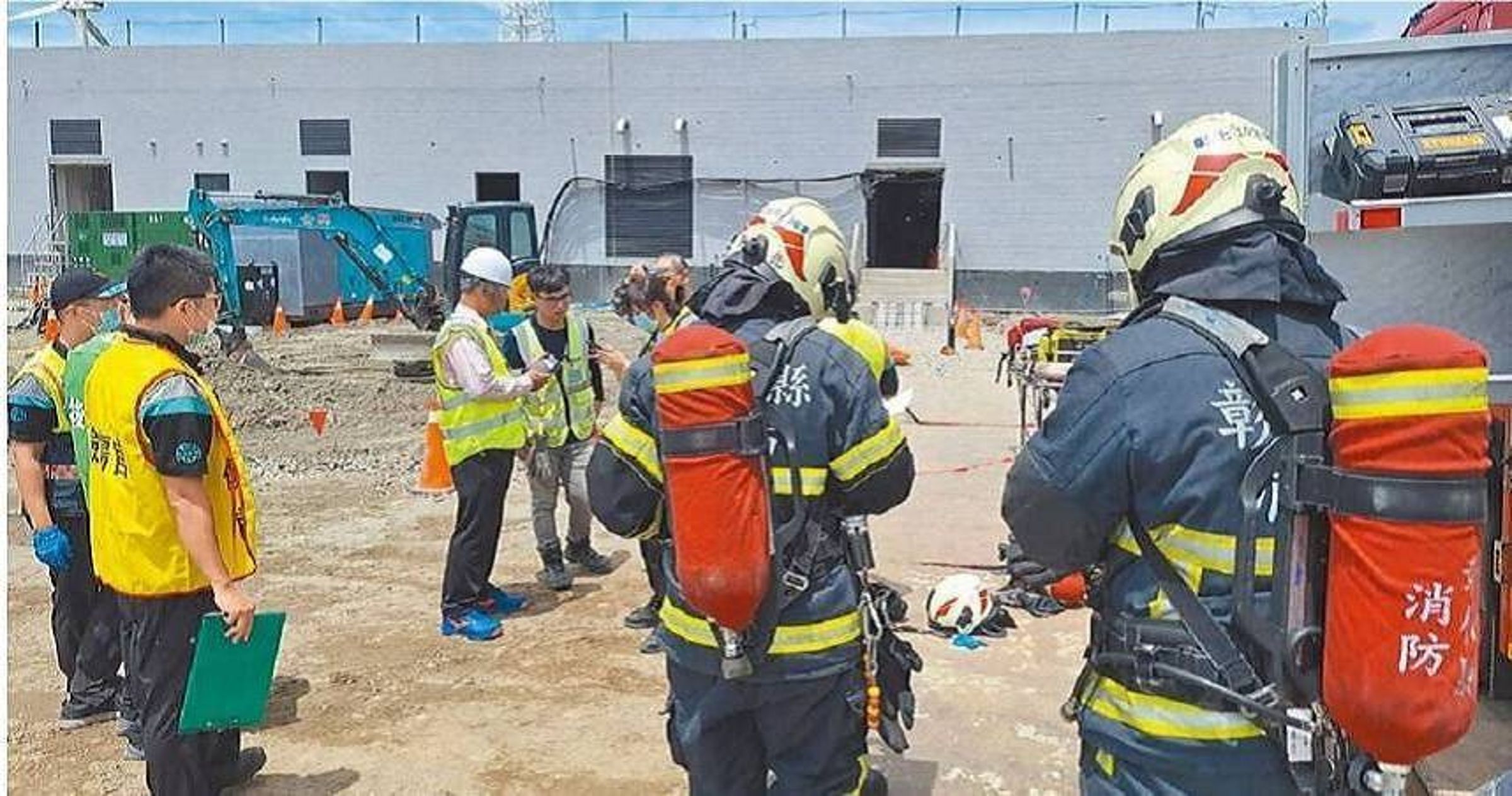 彰濱海龍離岸風電場8月20日發生二氧化碳鋼瓶外洩事故造成3人死亡。(翻攝畫面)