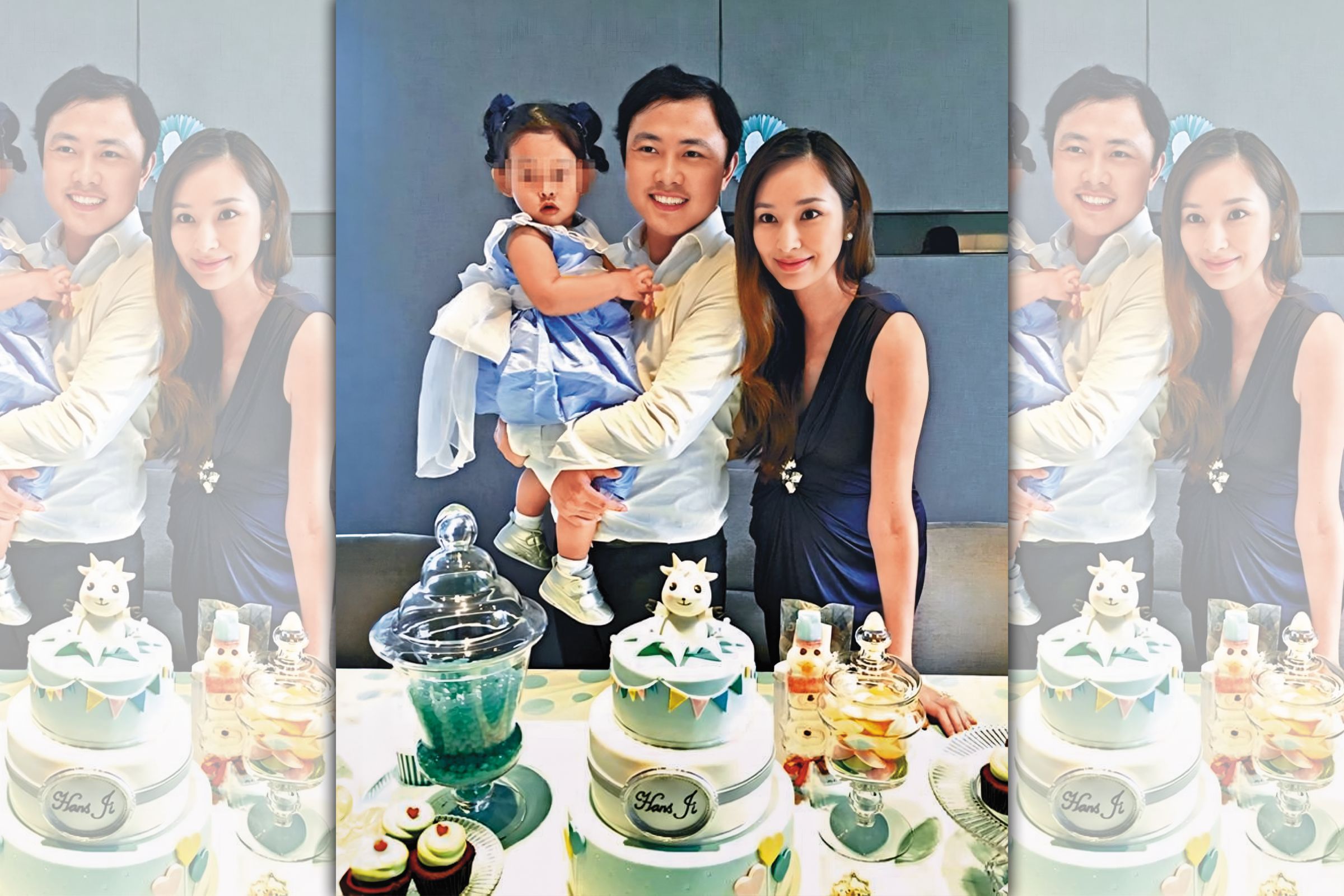 11年來,吳佩慈(右)為紀曉波(中)生下2子2女,大女兒如今也10歲了。(翻攝自吳佩慈臉書)