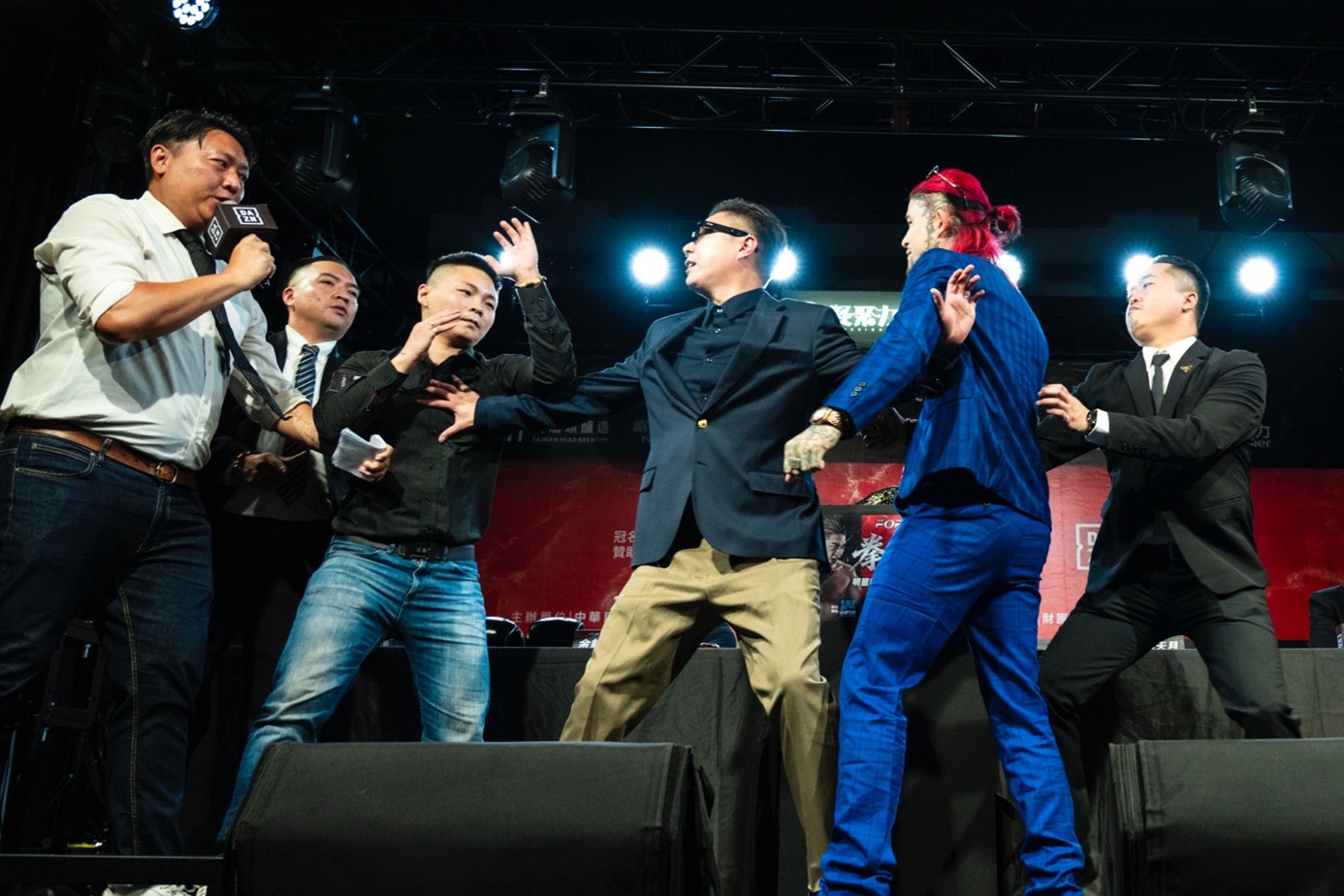 擔綱壓軸戰的「執行長」秋偉誓言KO網紅孫生。（DAZN提供）