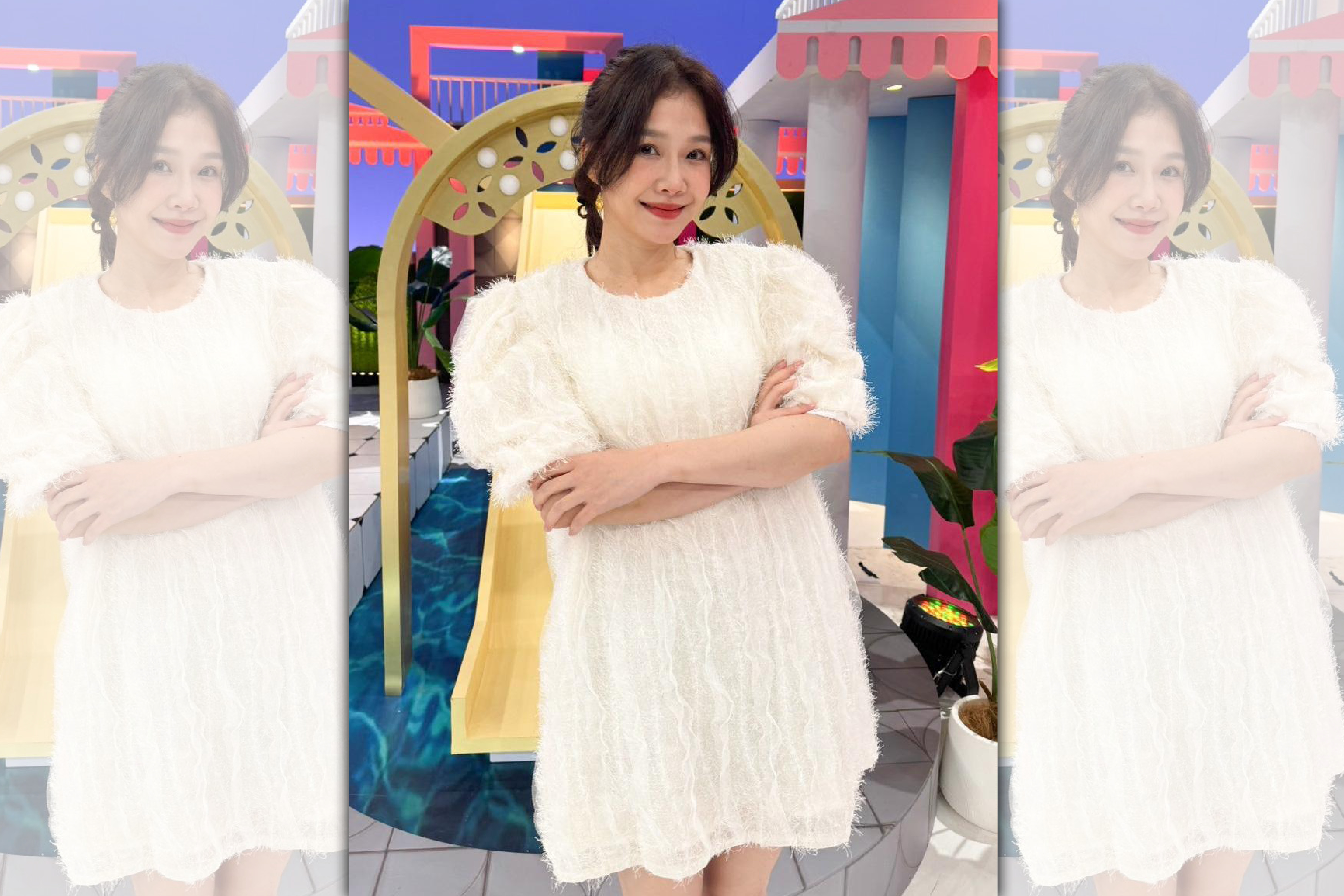 李佳豫為了療情傷挑戰跳澳門塔。（緯來提供）