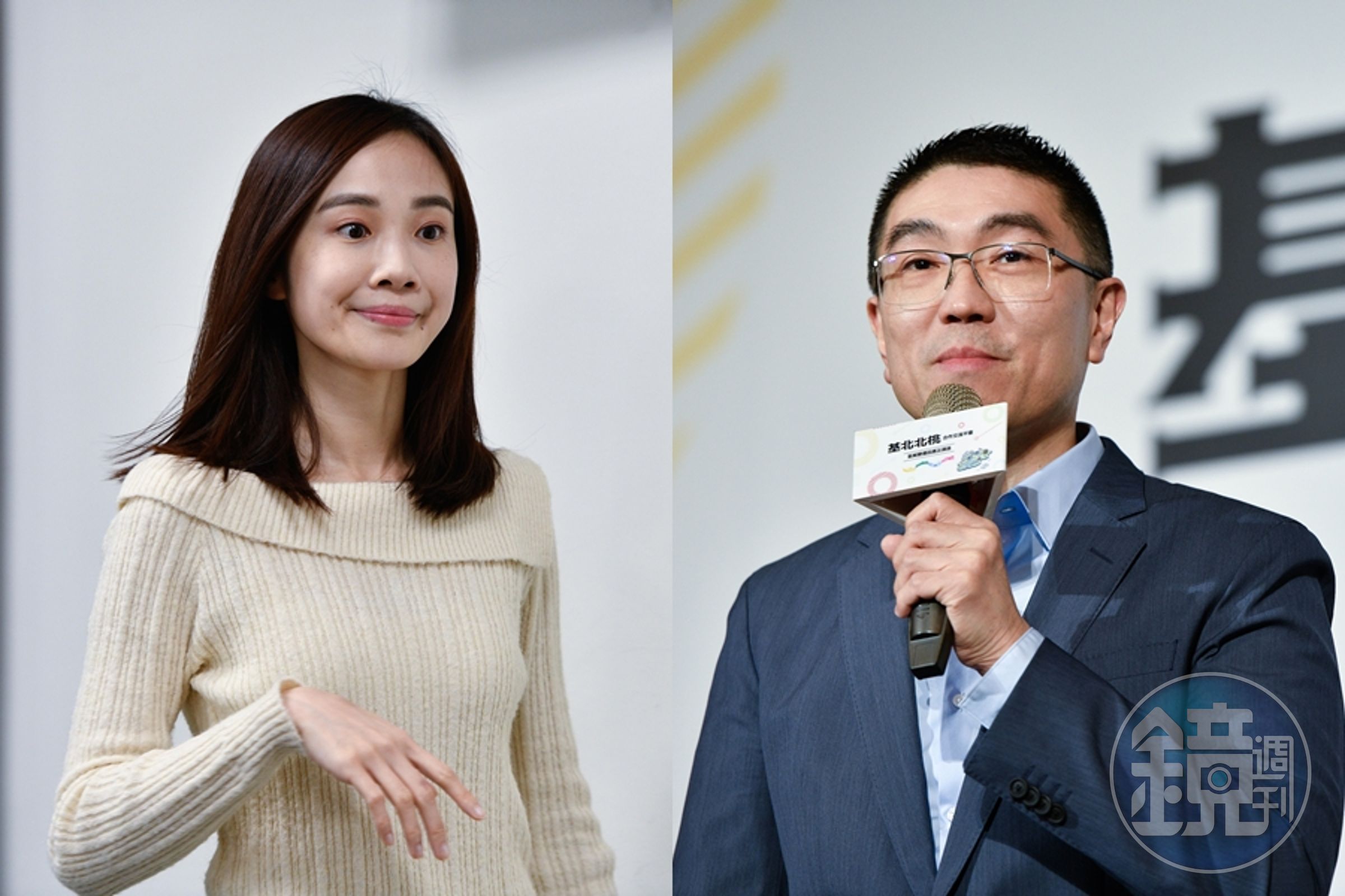 楊寶楨（左）今證實自己將「跳槽」到基隆市府，並稱認同基隆市長謝國樑（右）的理念。