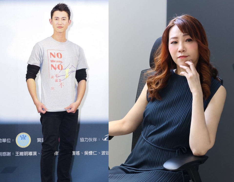 胡采蘋認為中國政府利用藝人表態親中來鞏固威信，維持統戰策略。（翻攝臉書粉專Emmy追劇時間、吳慷仁臉書粉專）