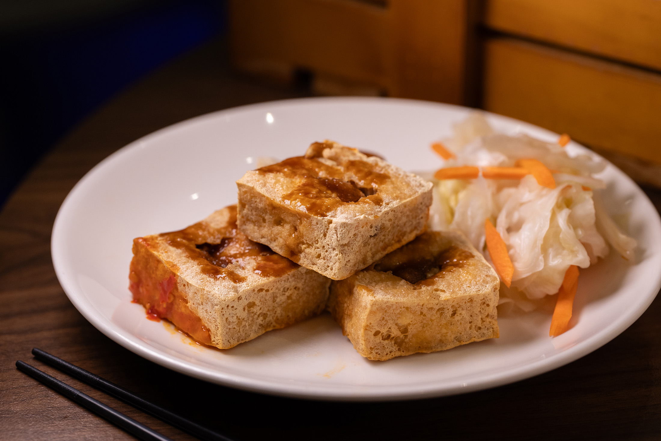 經典的「臭豆腐」很耐吃，越咀嚼越能嘗到豆香。（65元／份）