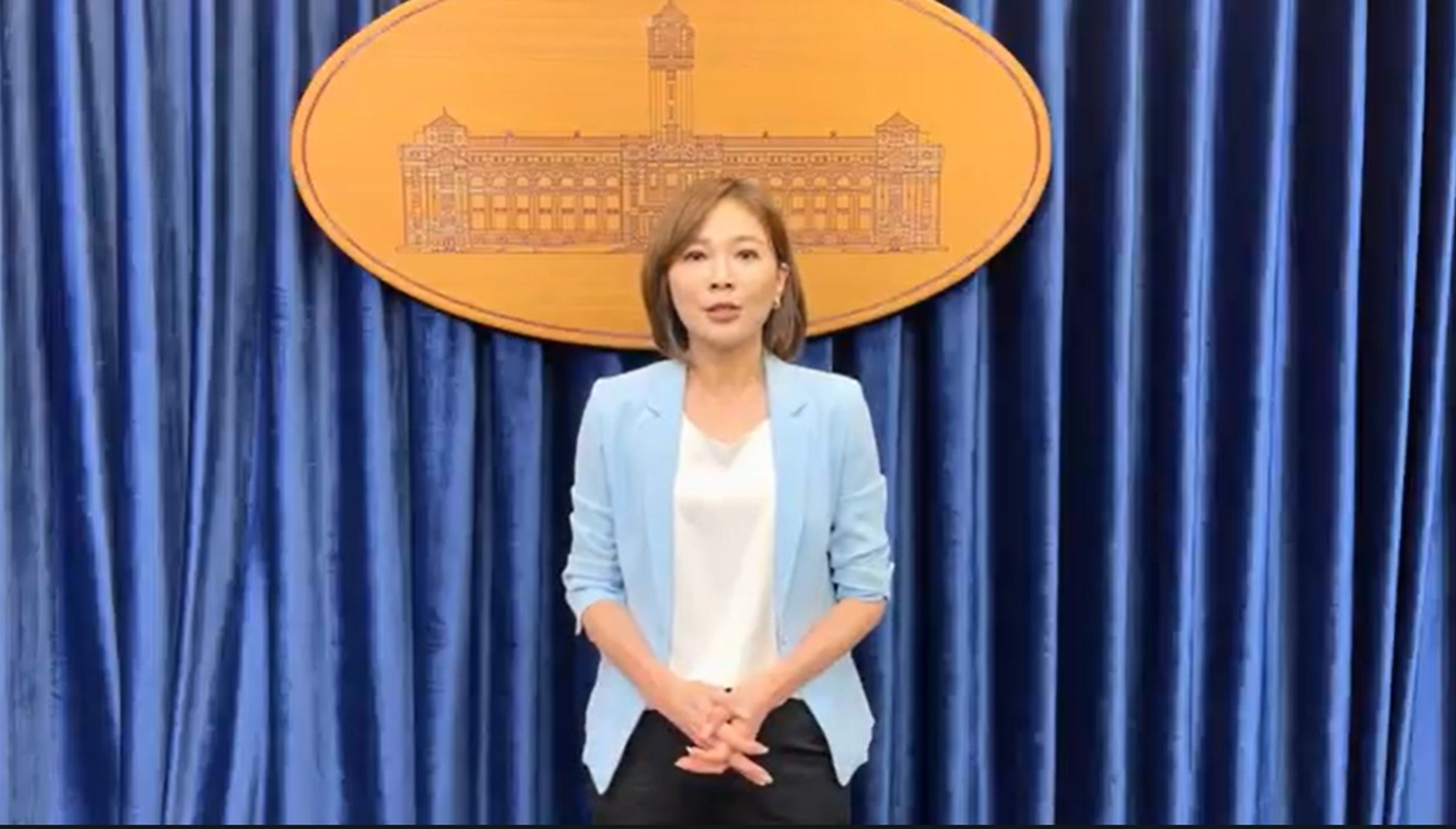 總統府發言人郭雅慧回應中共軍演。(總統府提供)