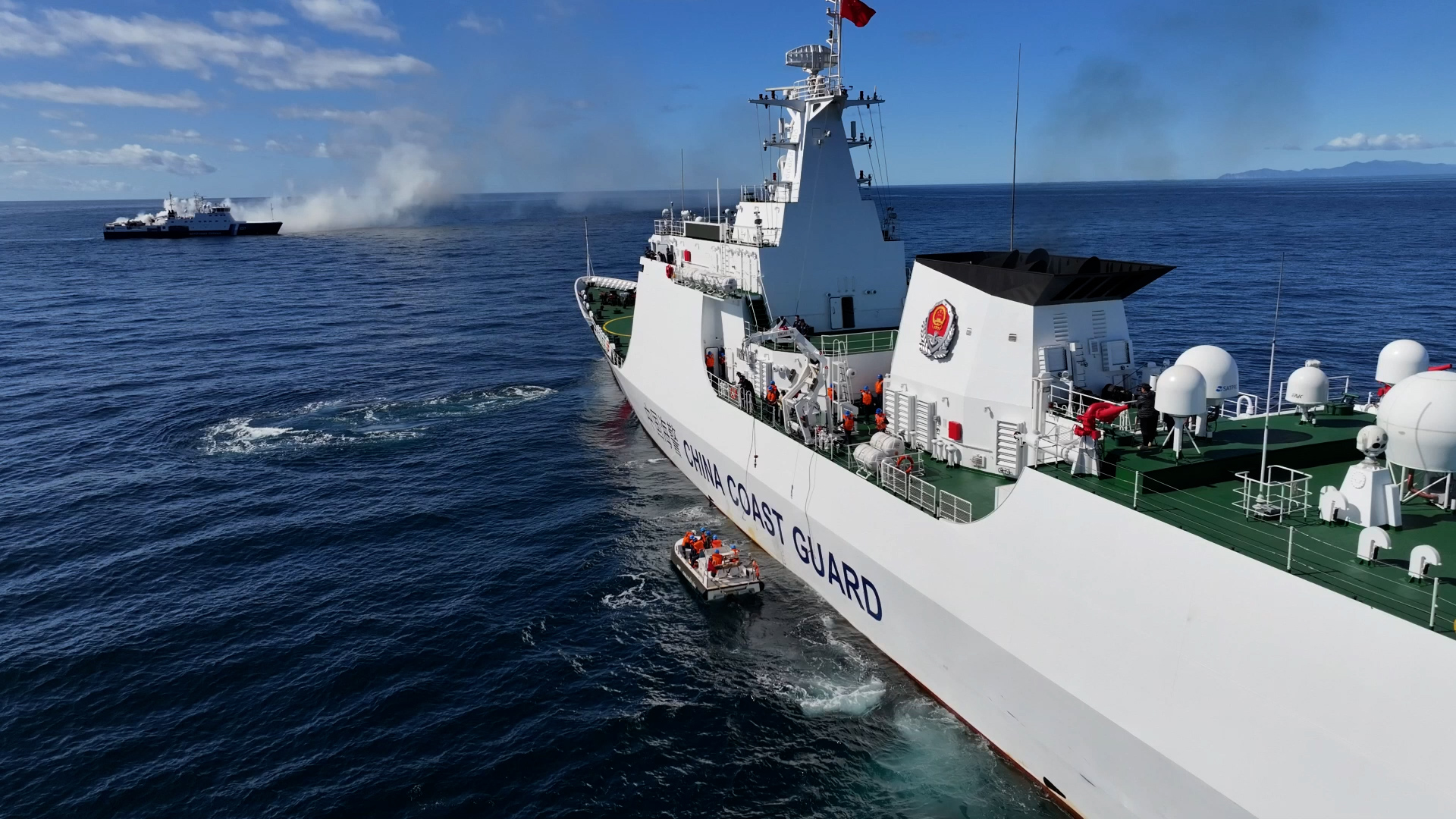 中菲衝突再起，中國海警指控菲律賓公務船侵闖中國領海。（翻攝中國海警局網站）