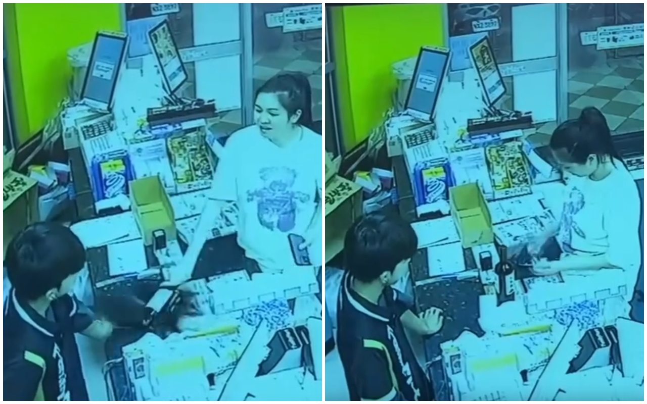 36歲蔣姓女子失控怒砸紅酒，到案說明時卻改稱不小心手滑才導致的。（翻攝自Threads）